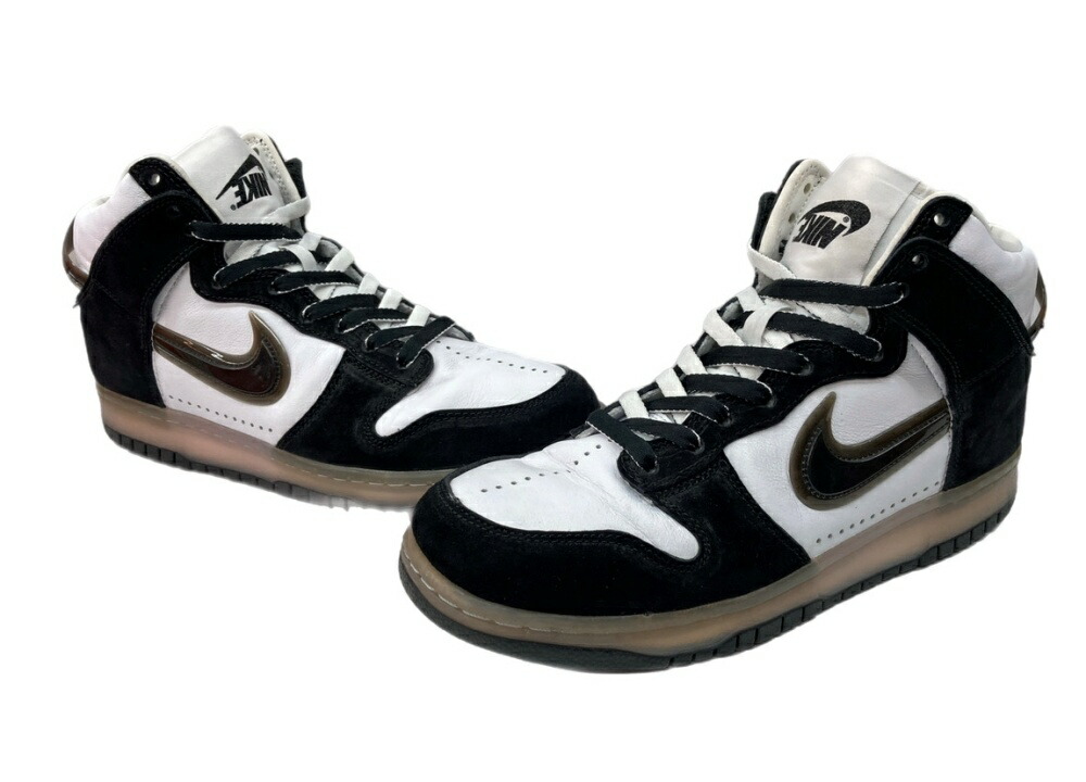 【中古】 ナイキ NIKE 20年製 × SLAM JAM スラム ジャム DUNK HIGH SP ダンク ハイ SJ シューズ 白 黒 DA1639-101 メンズ靴 スニーカー ブラック 27cm 104S-780画像