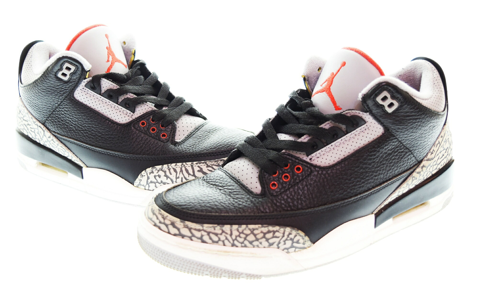 【中古】ナイキ NIKE  Air Jordan 3 Retro OG Black Cement エアジョーダン3 レトロ OG 黒いことセメント質 スニーカー 854262-001 メンズ靴 スニーカー 黒いこと 27.5糎 103S-912
