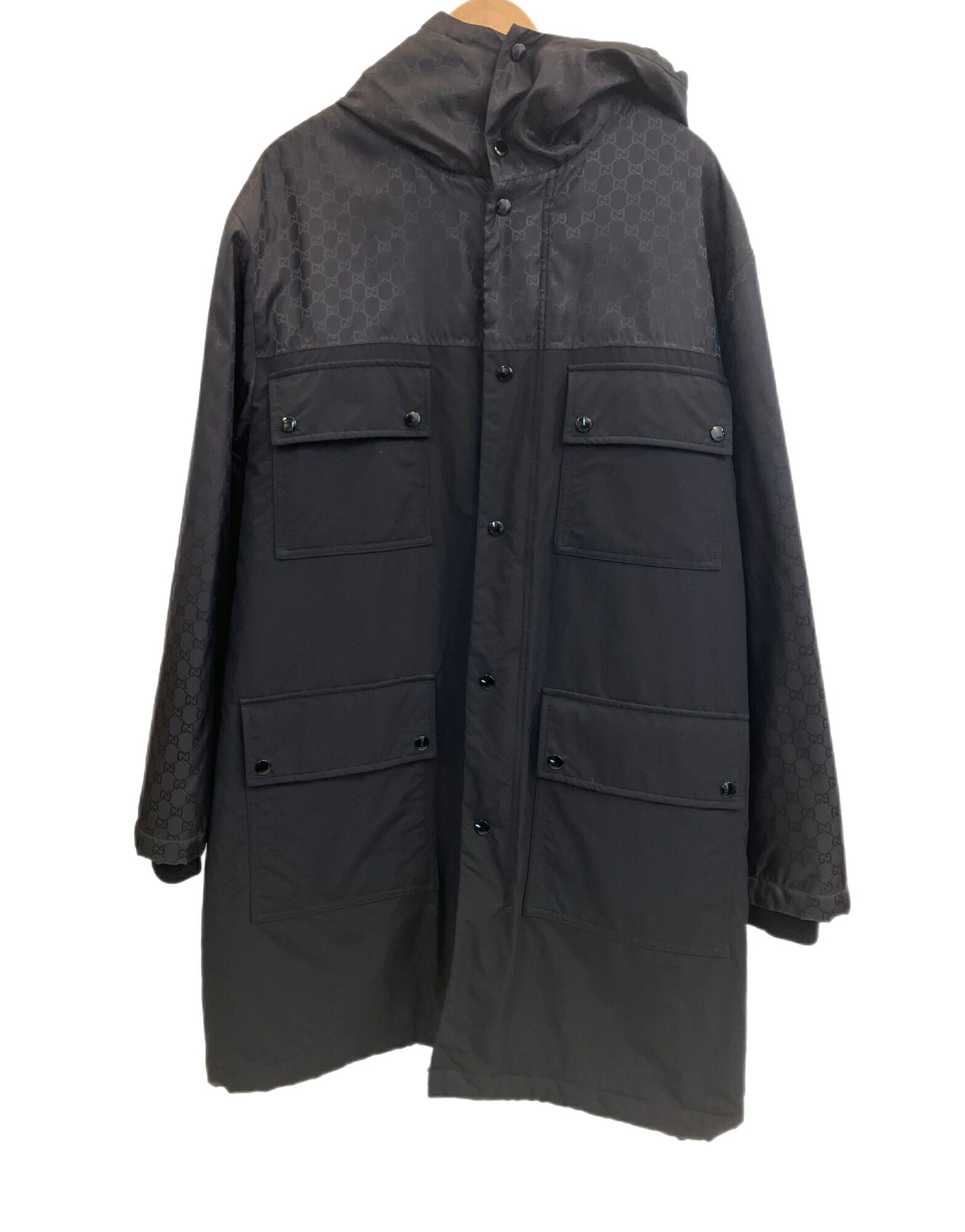 GUCCI ブラックジャケット イタリア製 Reversible nylon canvas jacket in dark blue | GUCCI® US