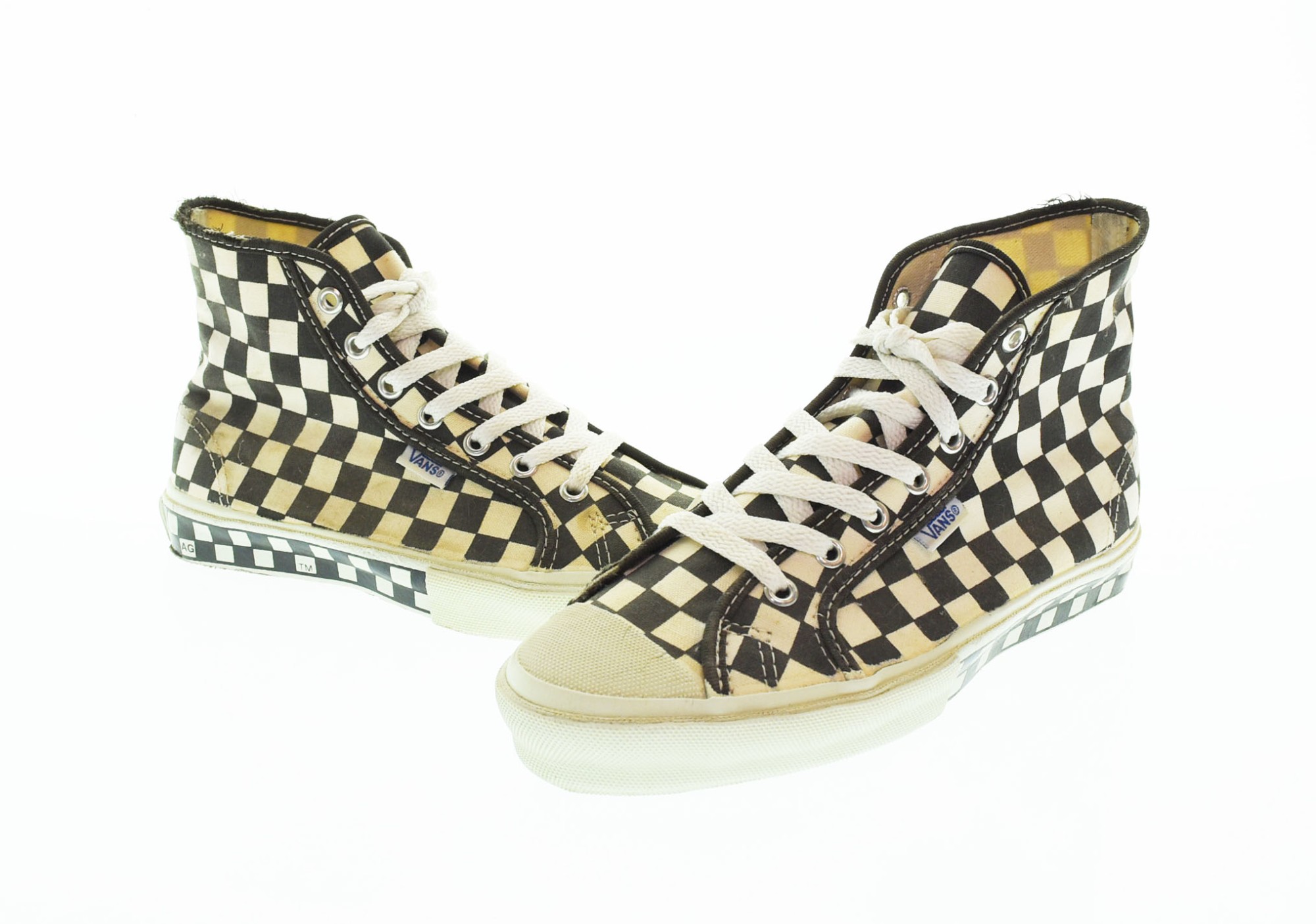 楽天市場】USA製 90s VANS SK8-HI CHECKERBOARD 黒ピンク US9.5/27.5cm