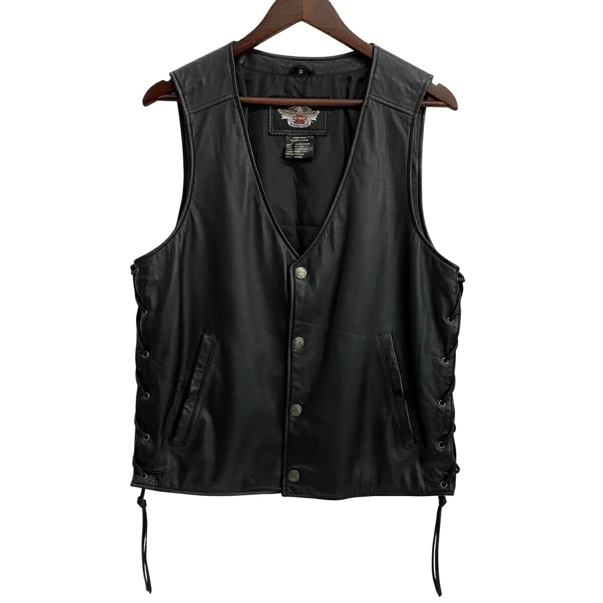 楽天市場】【中古】VANSON メンズベスト ジレ 36 USA製レザーベスト