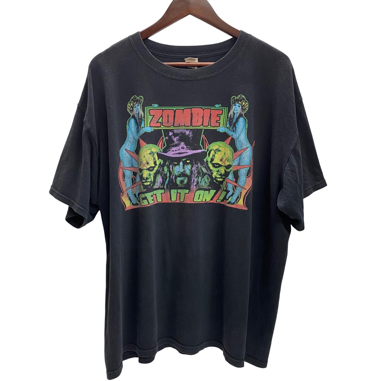 【中古】ヴィンテージ vintage 00\u0027s ROB ZOMBIE GET IT ON ダンス楽隊 プルオーバー 黒いこと XL大きさ 201MT-4020 VB