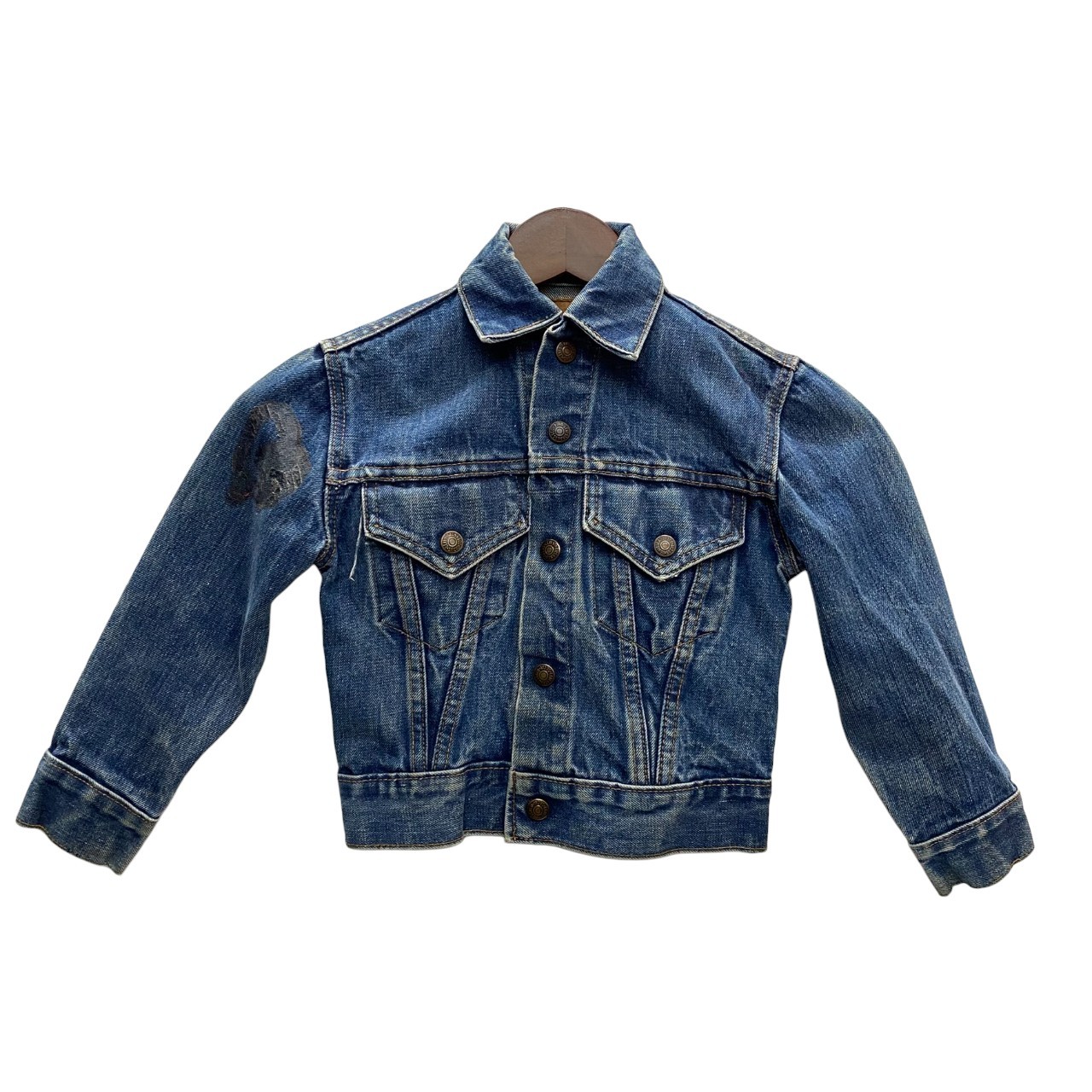 【中古】リーヴァイズジーンズ Levi\u0027s 60\u0027s~ 世話をする引き船 VINTAGE キッズ 上衣 青み 201MT-4031 VB
