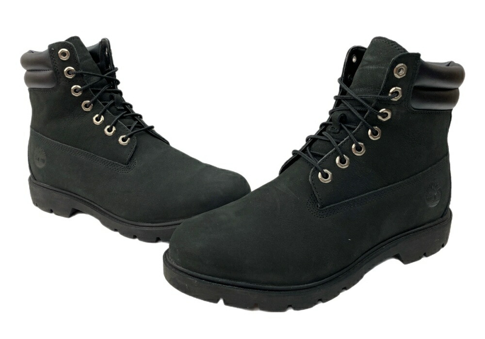 Timberland 10042 6インチブーツ ブラック 25cm ヌバック Timberland 10042 6インチブーツ ブラック 25cm ヌバック