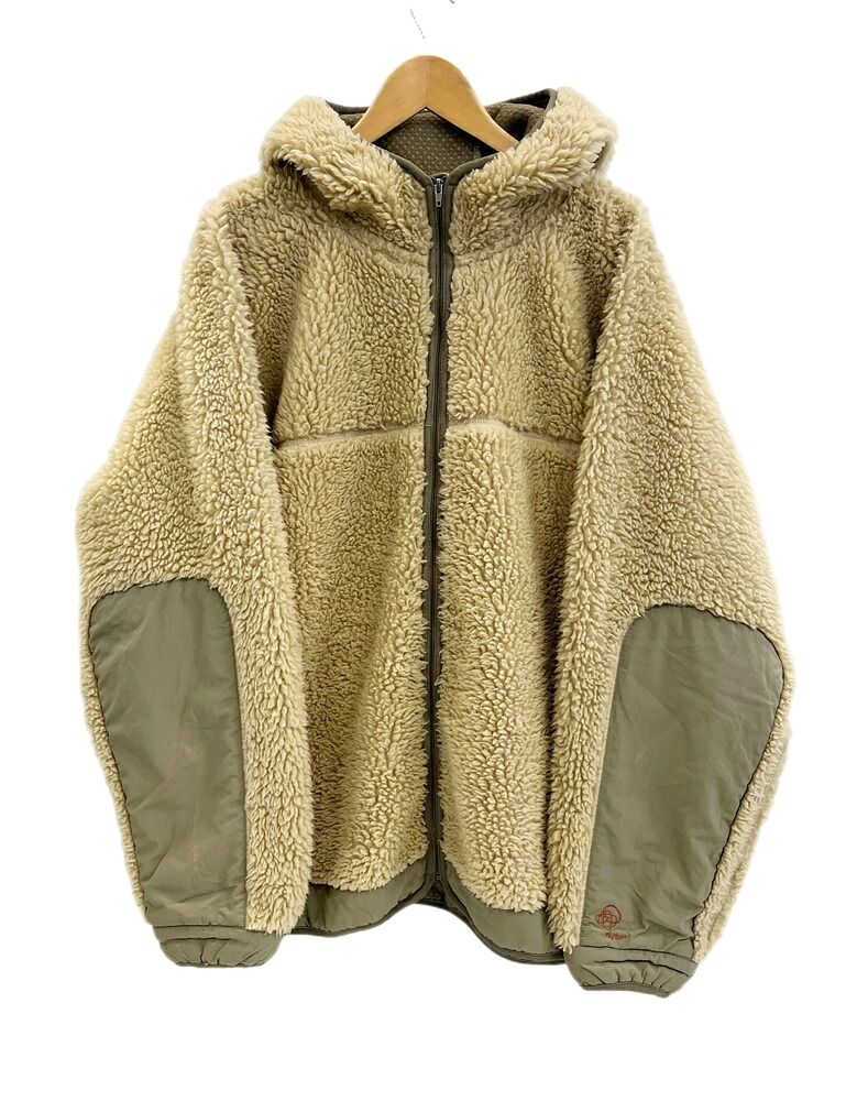 【中古】パタゴニア PATAGONIA 00s 04年製 USA製 Retro RHYTHM Hoody フリース ボア ジャケット XL ジャケット カーキ LLサイズ 101MT-4724｜ドンドンサガール