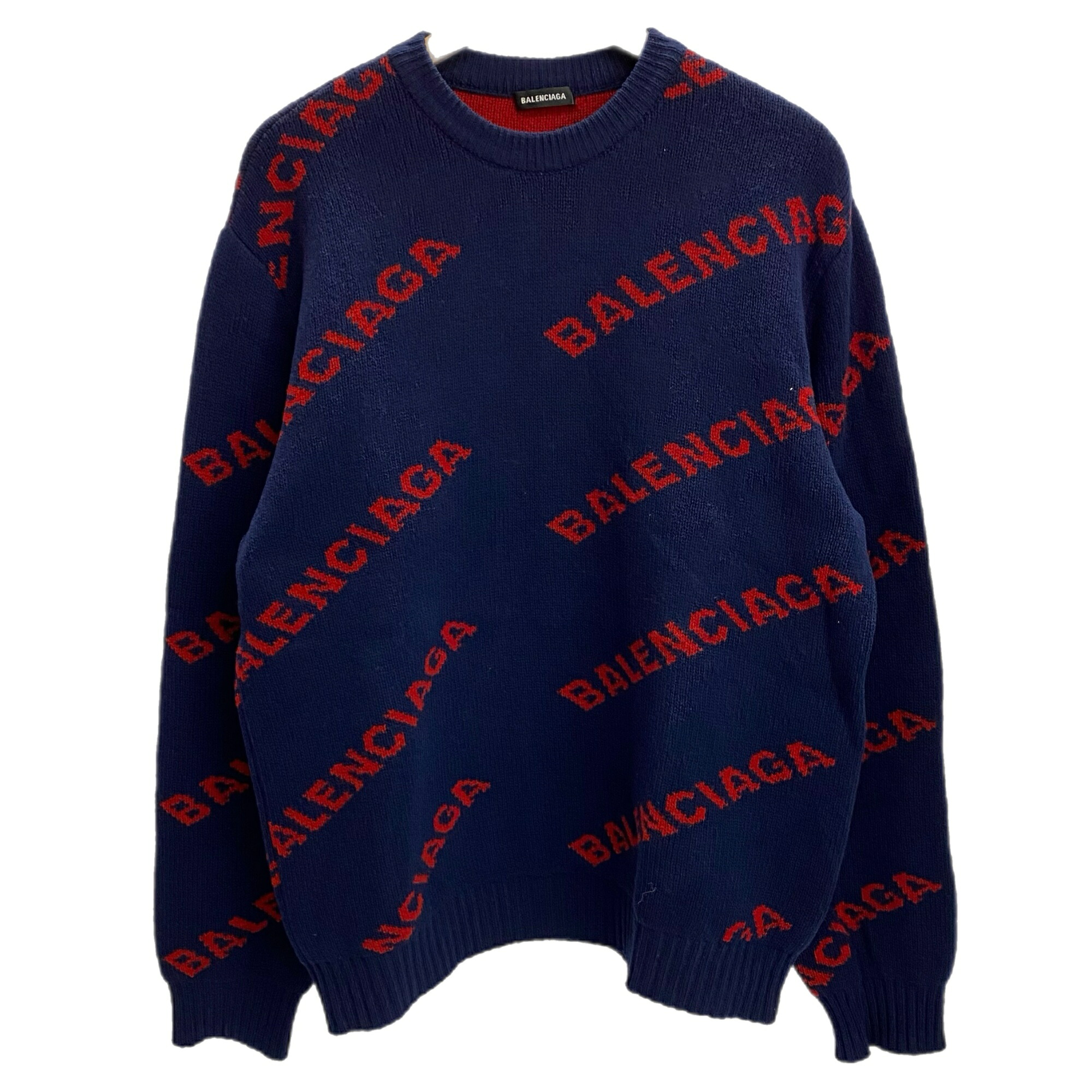 【中古】バレンシアガ BALENCIAGA 18SS 555279 プルオーバー 米国海軍 M大きさ 201MT-4186