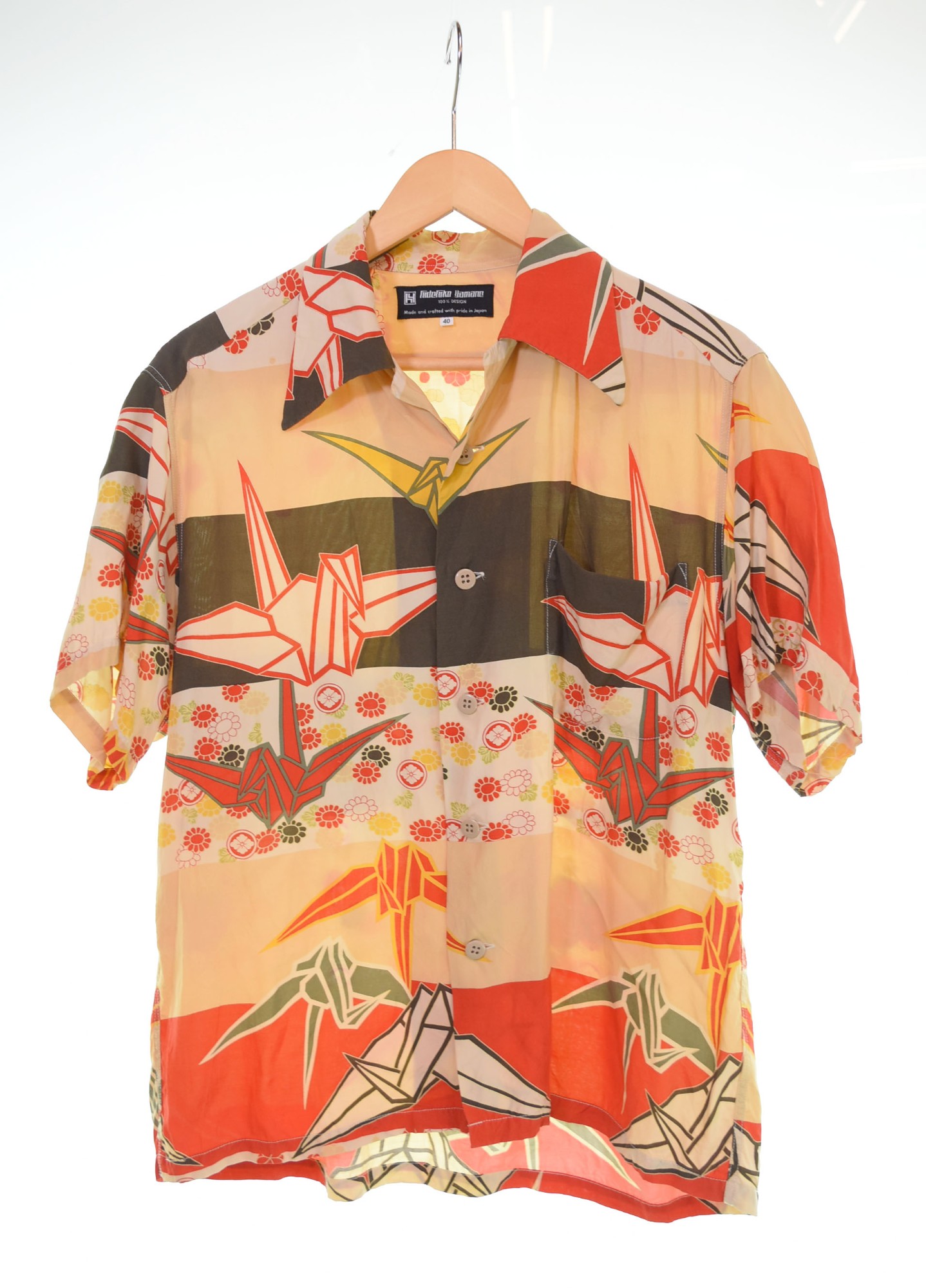 希少【EVISU】エヴィス/和柄ポロシャツ/花柄　扇子 半袖　Y2K 総柄　花 Amazon | [woalao] アロハシャツ レディース 開襟シャツ 半袖
