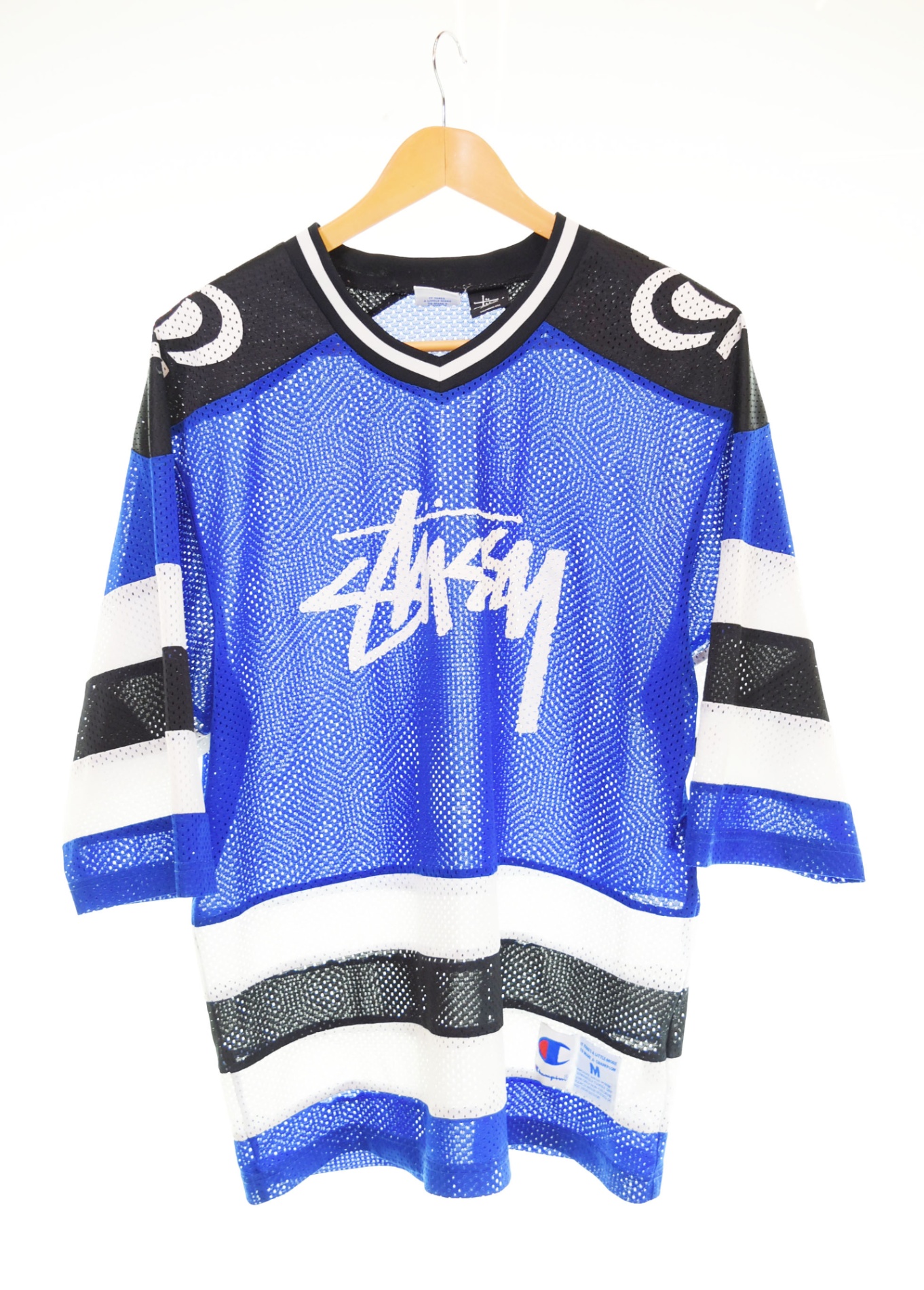 STUSSY メッシュ カスタムメイド アメリカ製 ホッケーシャツ STUSSY メッシュ カスタムメイド アメリカ製 ホッケーシャツ