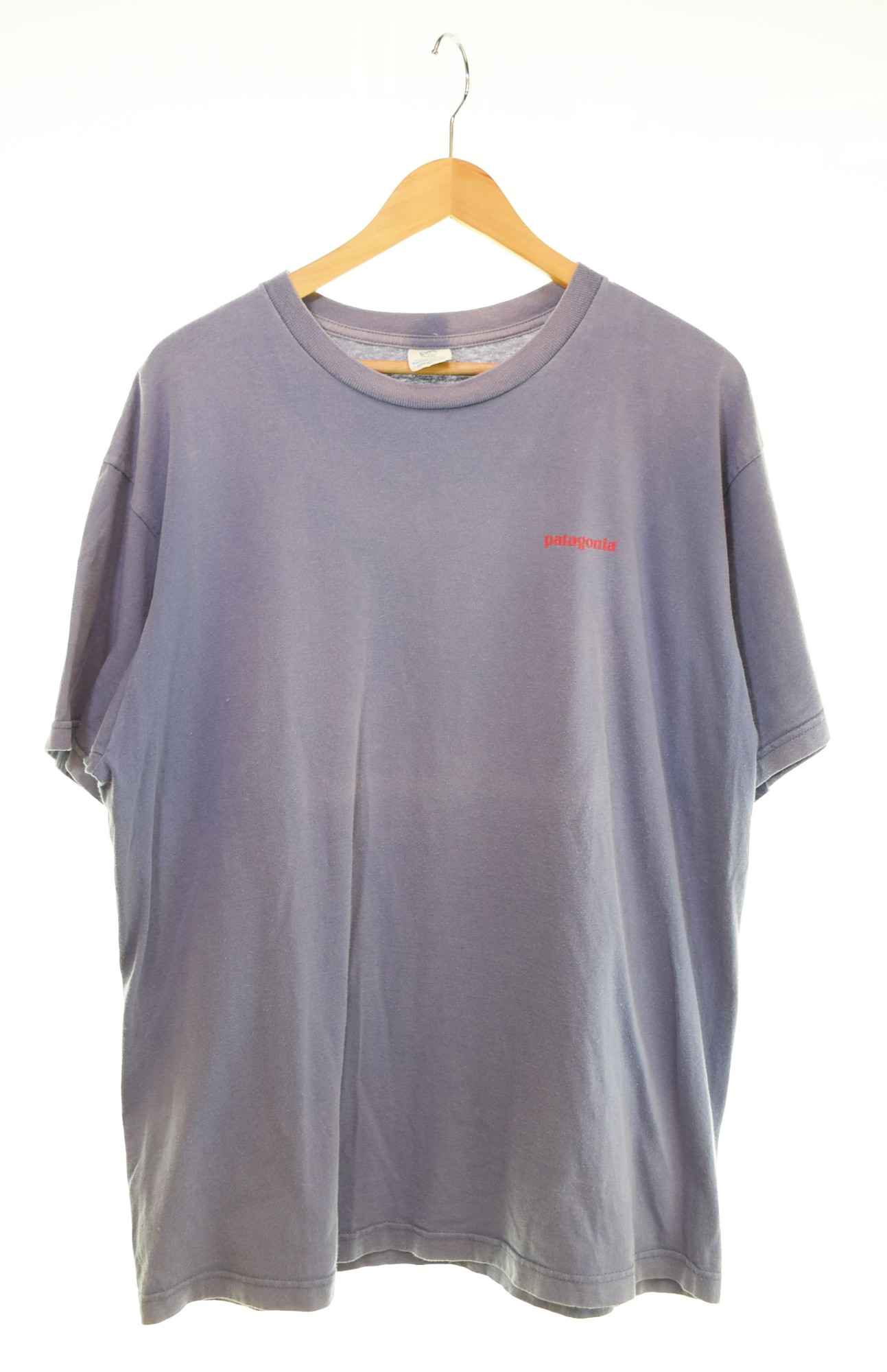 【中古】パタゴニア PATAGONIA 90s Made in USA Organic cotton 90 USA製 オーガニックコットン 茄子紺 Tシャツ パープル Lサイズ 103MT-2874