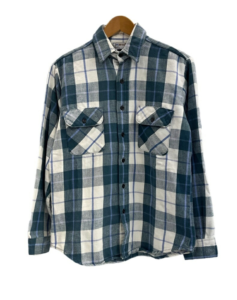激シブ好配色チェック 80s FIVE BROTHER ネルシャツ USA製L 楽天市場】USA製 70s~80s FIVE BROTHER Check Flannel L/S Shirt