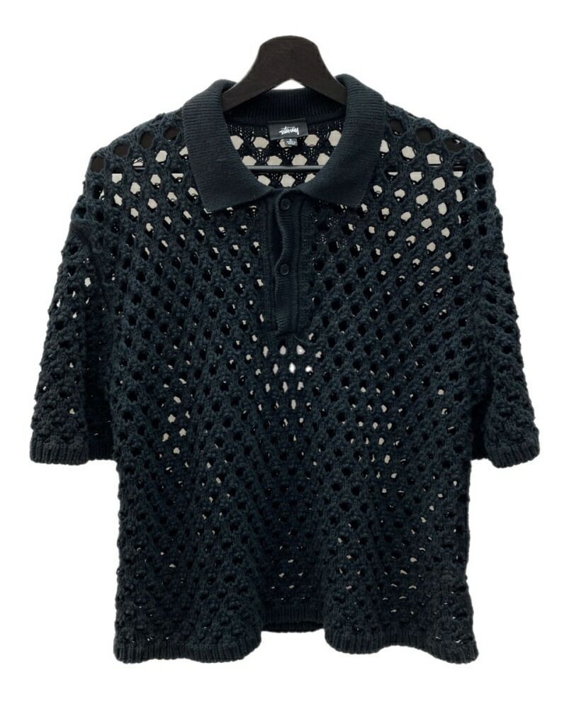 トップス STUSSY Perforated Swirl Knit Shirt ☆人気☆【STUSSY】☆PERFORATED SWIRL KNIT SHIRT☆シャ.ツ (STUSSY