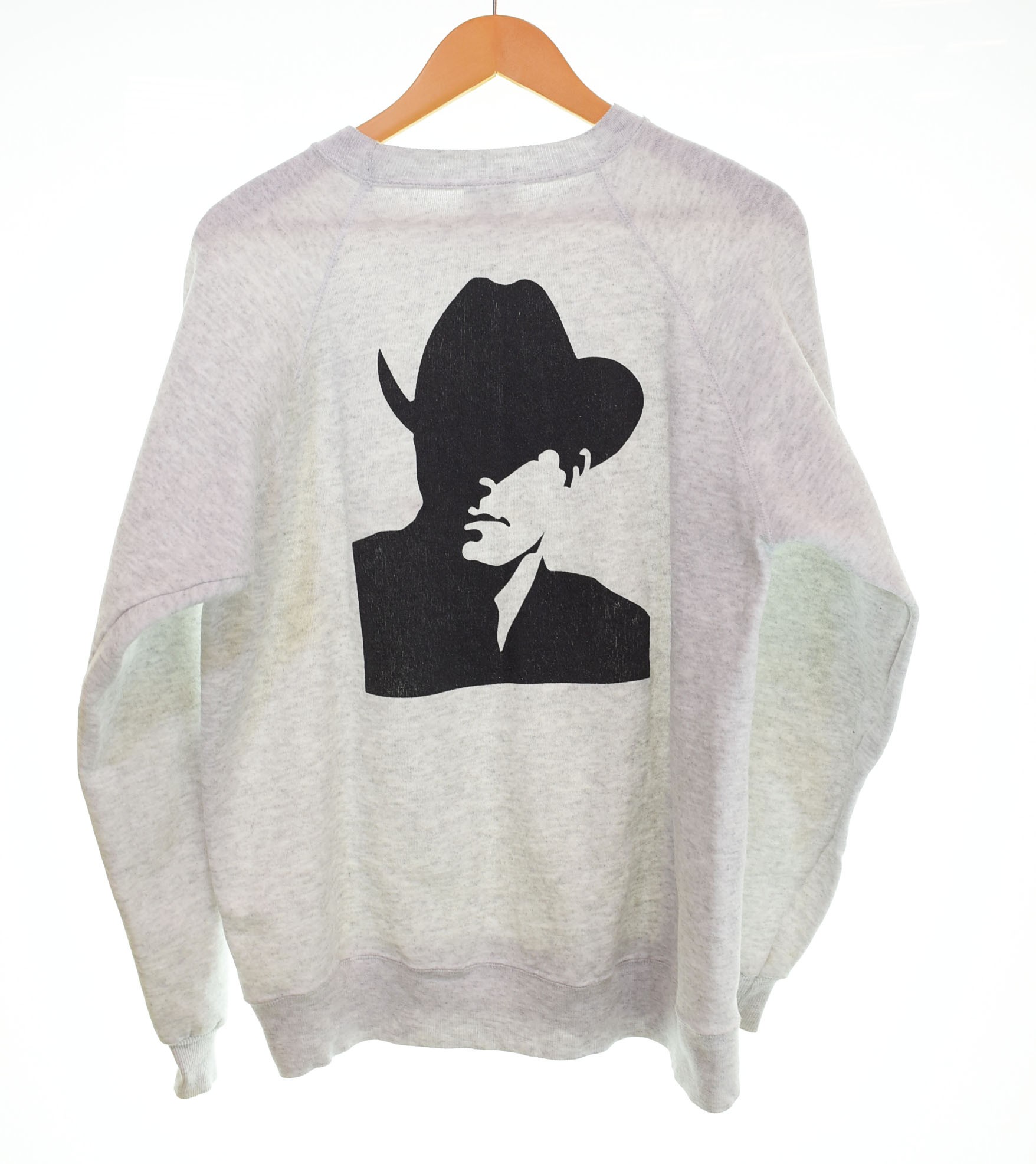 【中古】ヴィンテージ Vintage マルボロ Marlboro 牛飼い 流汗 COWBOY SWEAT SHIRT hanes ヘインズ ラグランスウェット 90\u0027s 90年月日 90s  流汗 薄墨色 L大きさ 103MT-2881