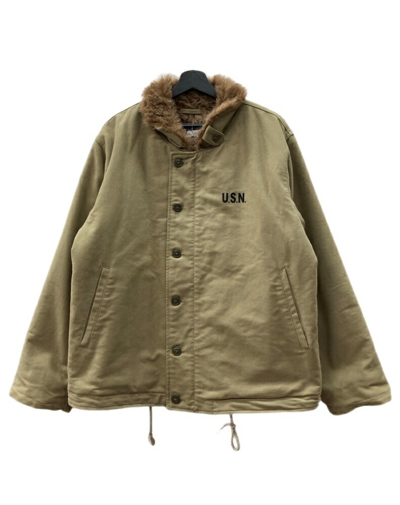 楽天市場】40s US NAVY N-4 Deck Jacket オリーブ 36相当 米軍