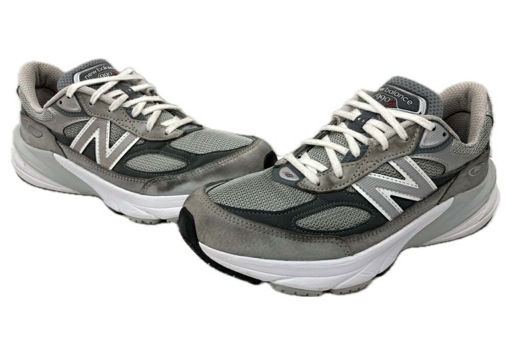 【中古】 ニューバランス new balance 22年製 M990 V6 FuelCell ランニング ローカット シューズ USA製 灰 M990GL6 メンズ靴 スニーカー グレー 25.5cm 104S-925|ドンドンサガール