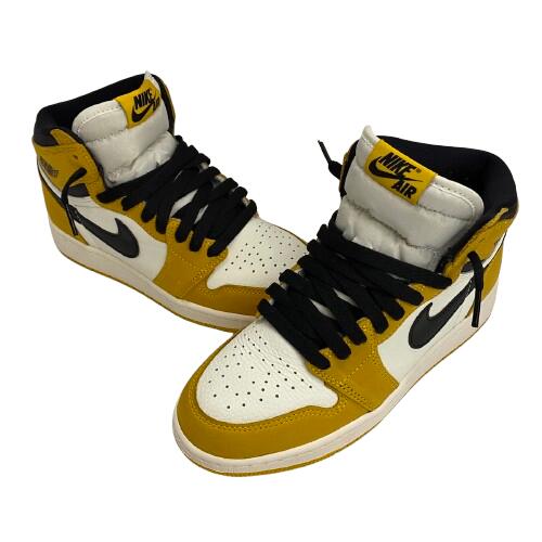 【中古】ナイキ NIKE AIR JORDAN 1 RETRO HIGH OG GS FD1437-701 レディース靴 スニーカー イエロー 23.5cmサイズ 201-shoes1403