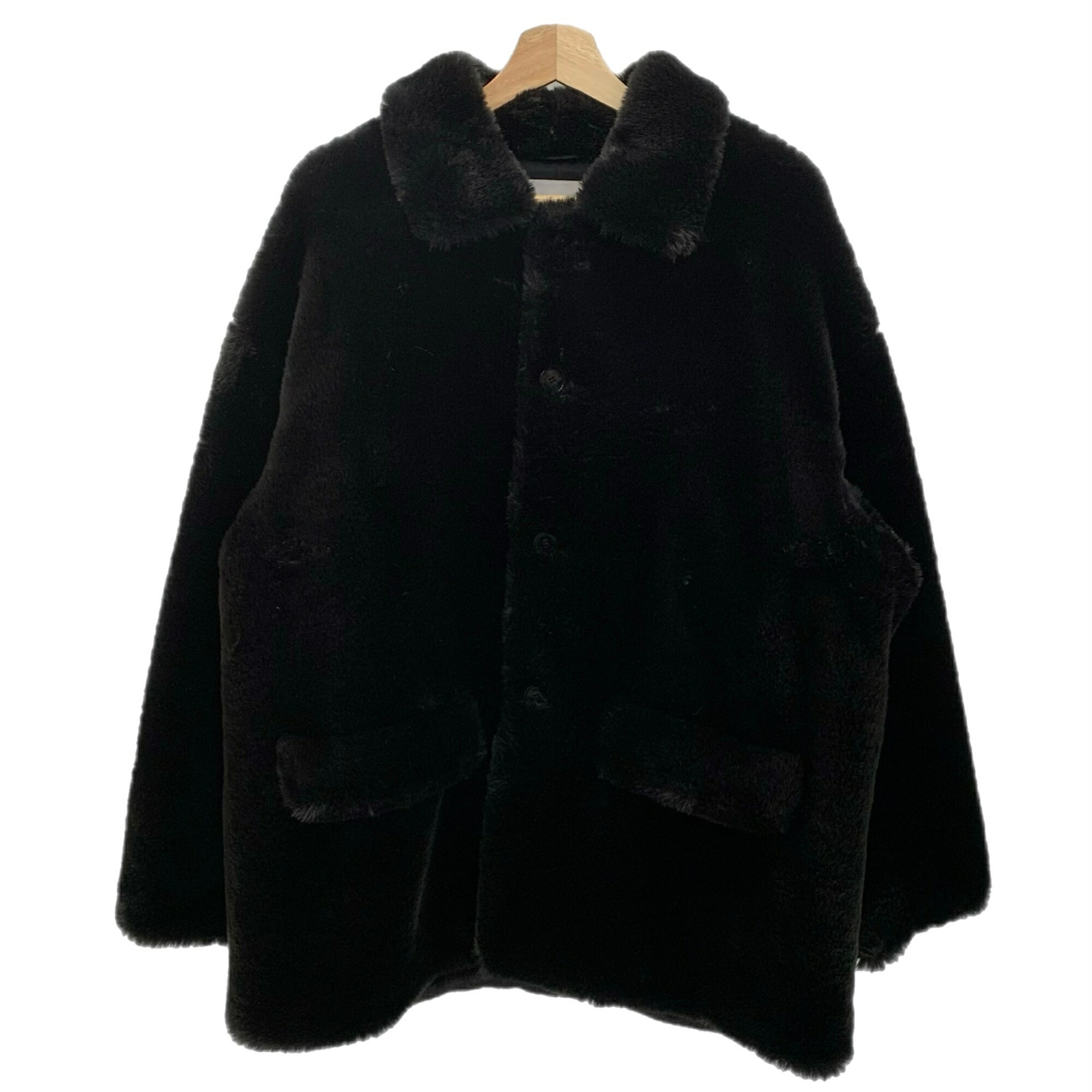 楽天市場】cootie ウールカーコート 羊革 レザー 黒 M