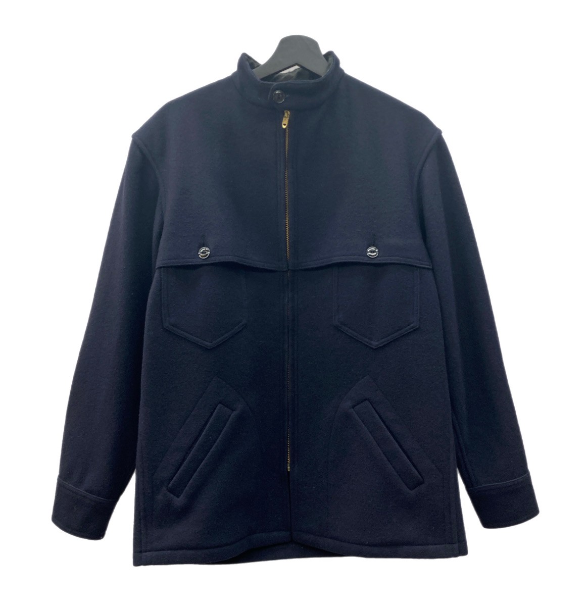 【中古】 ヴィンテージ vintage 80s 80年月日 BEMIDJI WOOLEN MILLS ダブルマッキーノ ロケット花火TALON USA製 紺 上衣 無地 米国海軍 M大きさ 104MT-1910