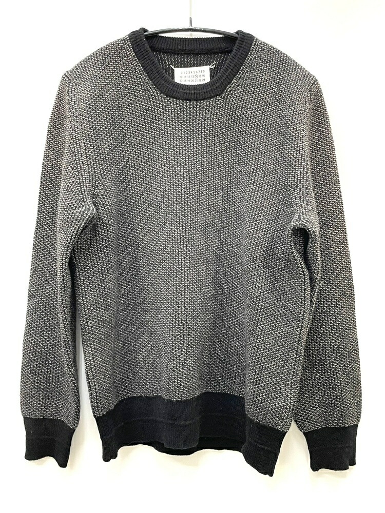 メゾンマルジェラ ドッキングシャツ ダメージニットベスト マルタンマルジェラ メゾンマルジェラ ドッキングシャツ ダメージニットベスト