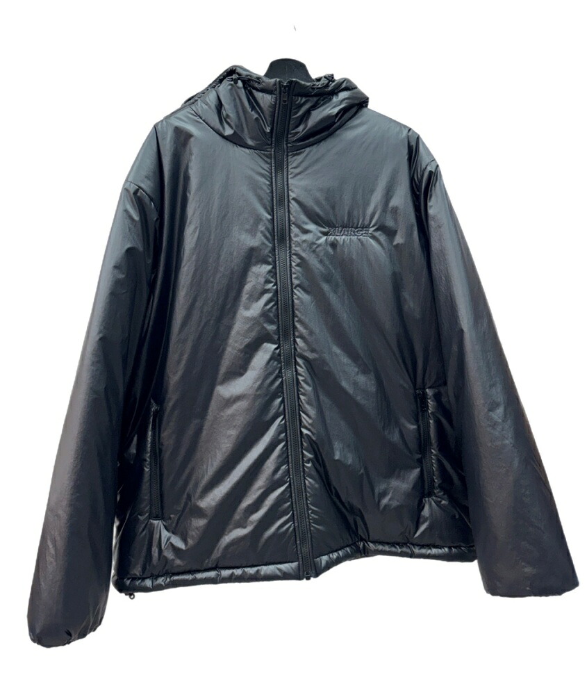 【中古】 エクストララージ XLARGE QUILTING LOGO HOODED PUFFER JACKET キルティング ロゴタイプ フーディ パ毛革 上衣 黒 101244021004 上衣 ロゴタイプ 黒いこと XL大きさ 104MT-2030