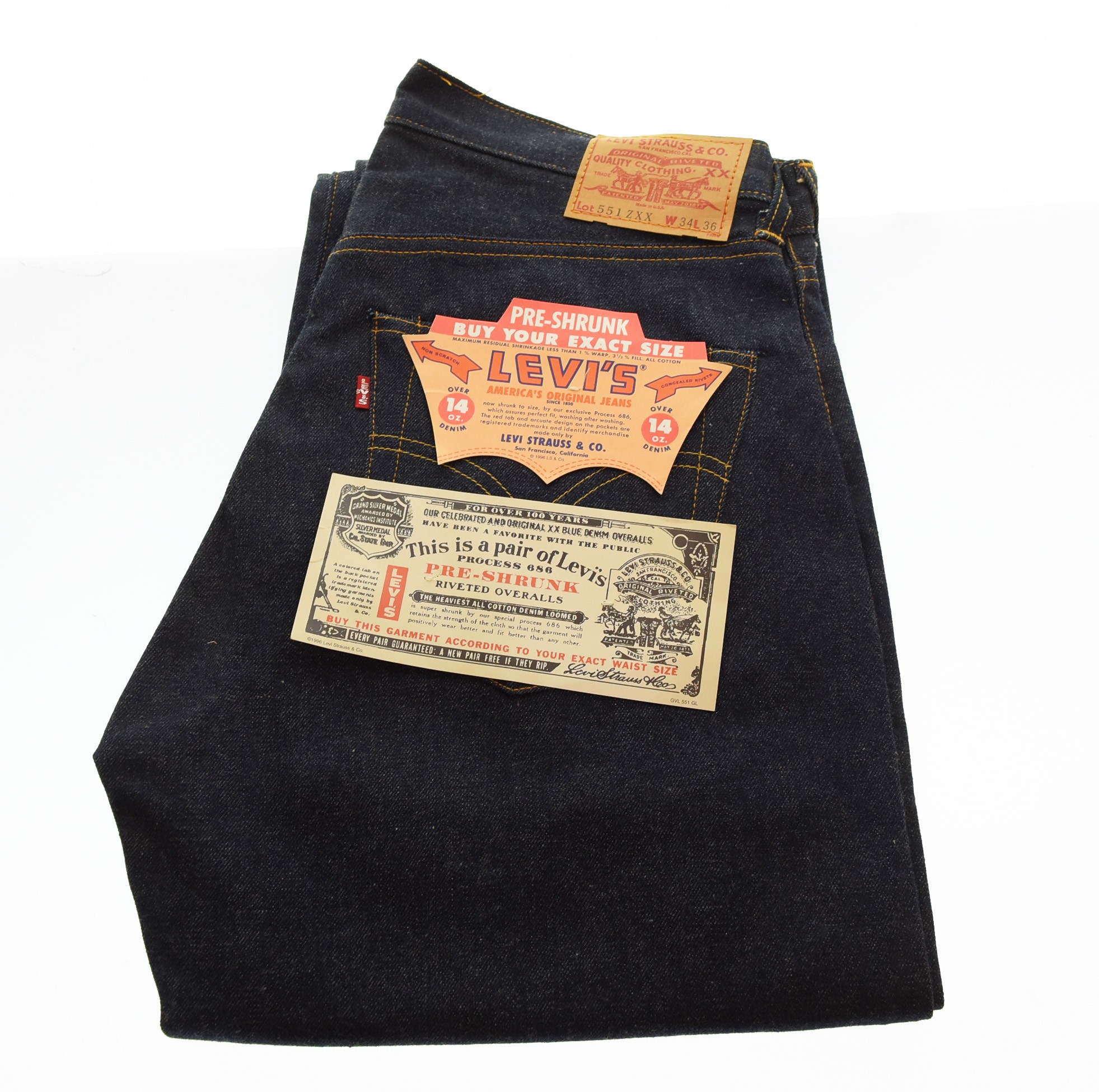 楽天市場】【中古】リーバイス Levi's 551ZXX DEAD STOCK デッド