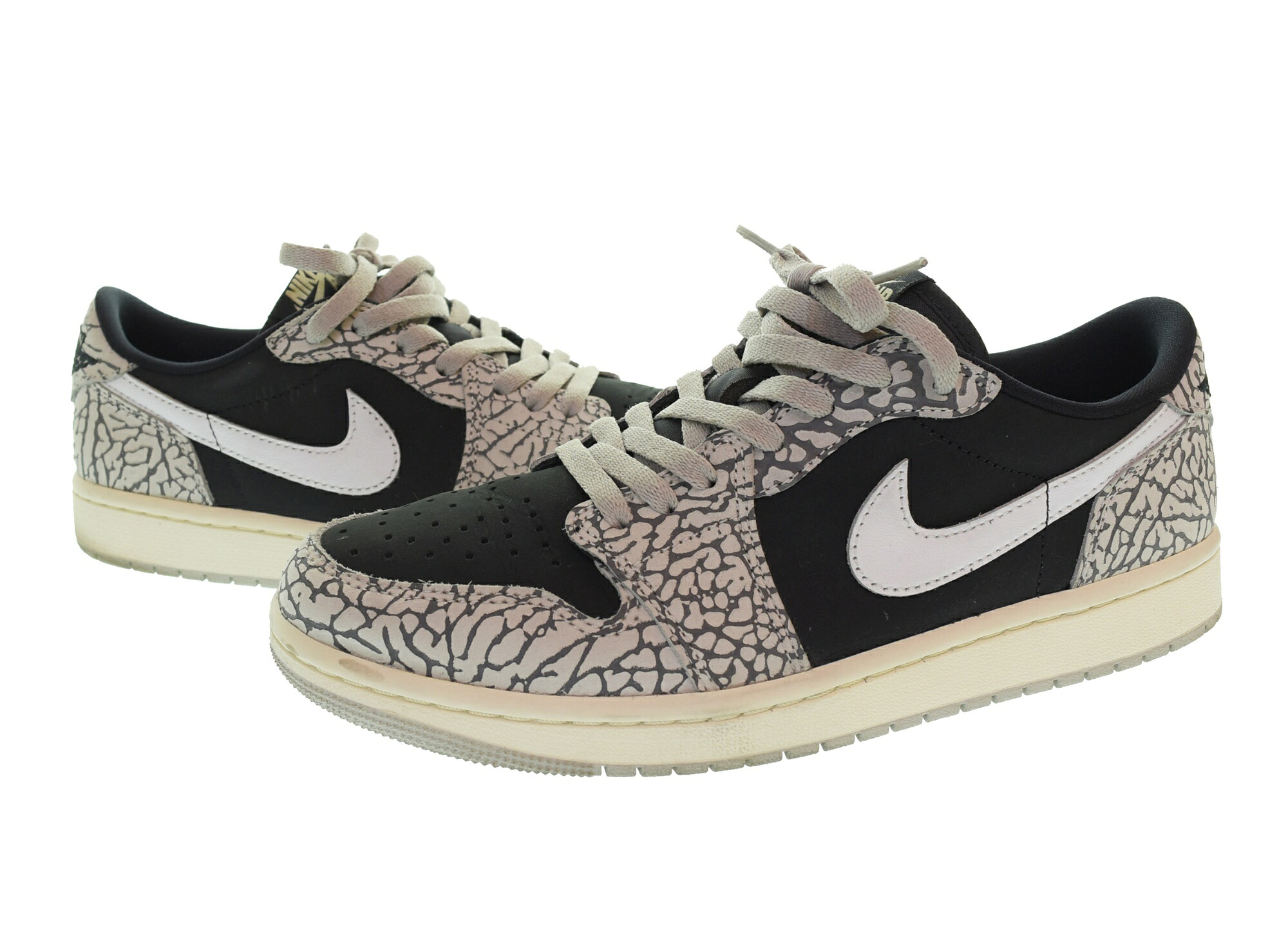 【中古】ナイキ NIKE Air Jordan 1 Retro Low OG Black Cement エアジョーダン1 レトロ ロー OG ブラックセメント CZ0790-001 メンズ靴 スニーカー マルチカラー 27cm 103S-1266