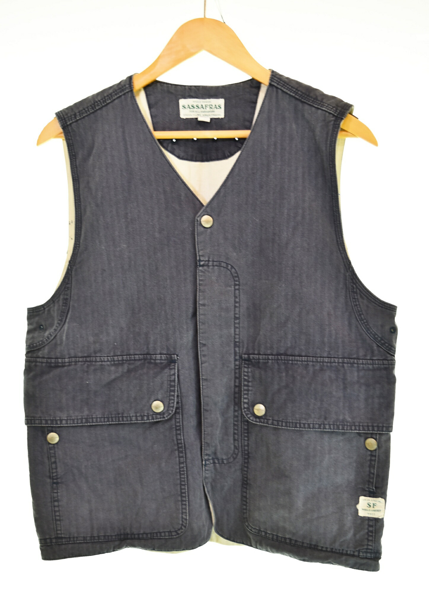 ササフラス　sassafras ベスト　2024 Lサイズ 楽天市場】SASSAFRAS / Overgrown Hiker Vest ササフラス オーバー