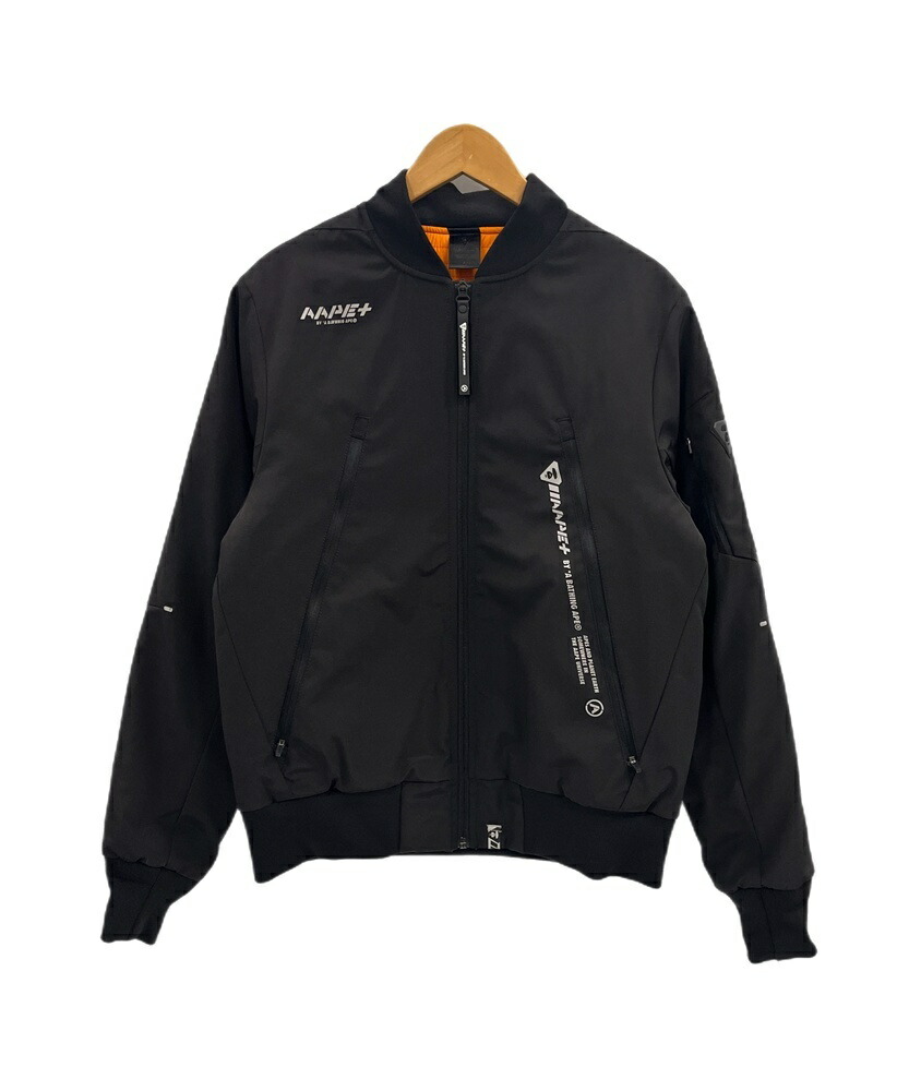 楽天市場】15AW A BATHING APE BLACK Leather MA-1 黒金 XL ア