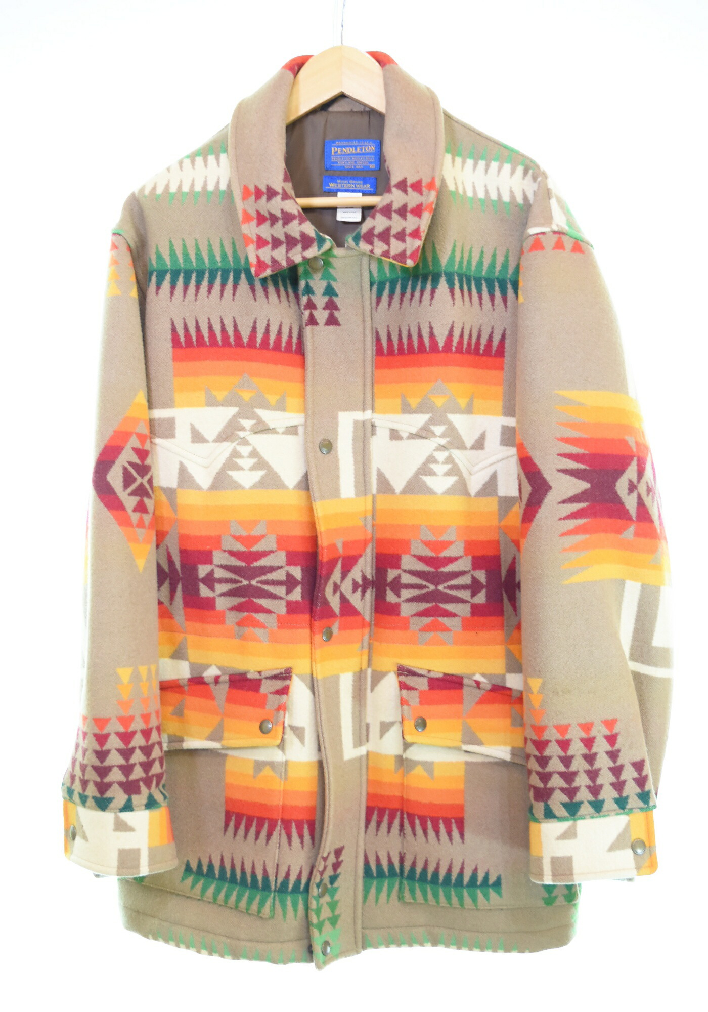 激レア　ALM×PENDLETON チーフジョセフ　ブルゾン　M 送料込み 楽天市場】美品 USA製 ペンドルトン ブランケット ポンチョ チーフ