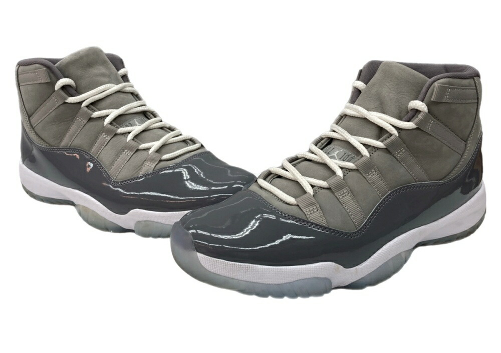 【中古】 ナイキ NIKE 21年製 AIR JORDAN 11 RETRO COOL GRAY エア湖 ジョーダン レトロ AJ11 バスケ シューズ 灰 CT8012-005 メンズ靴 スニーカー 薄墨色 28.5糎 104S-1041