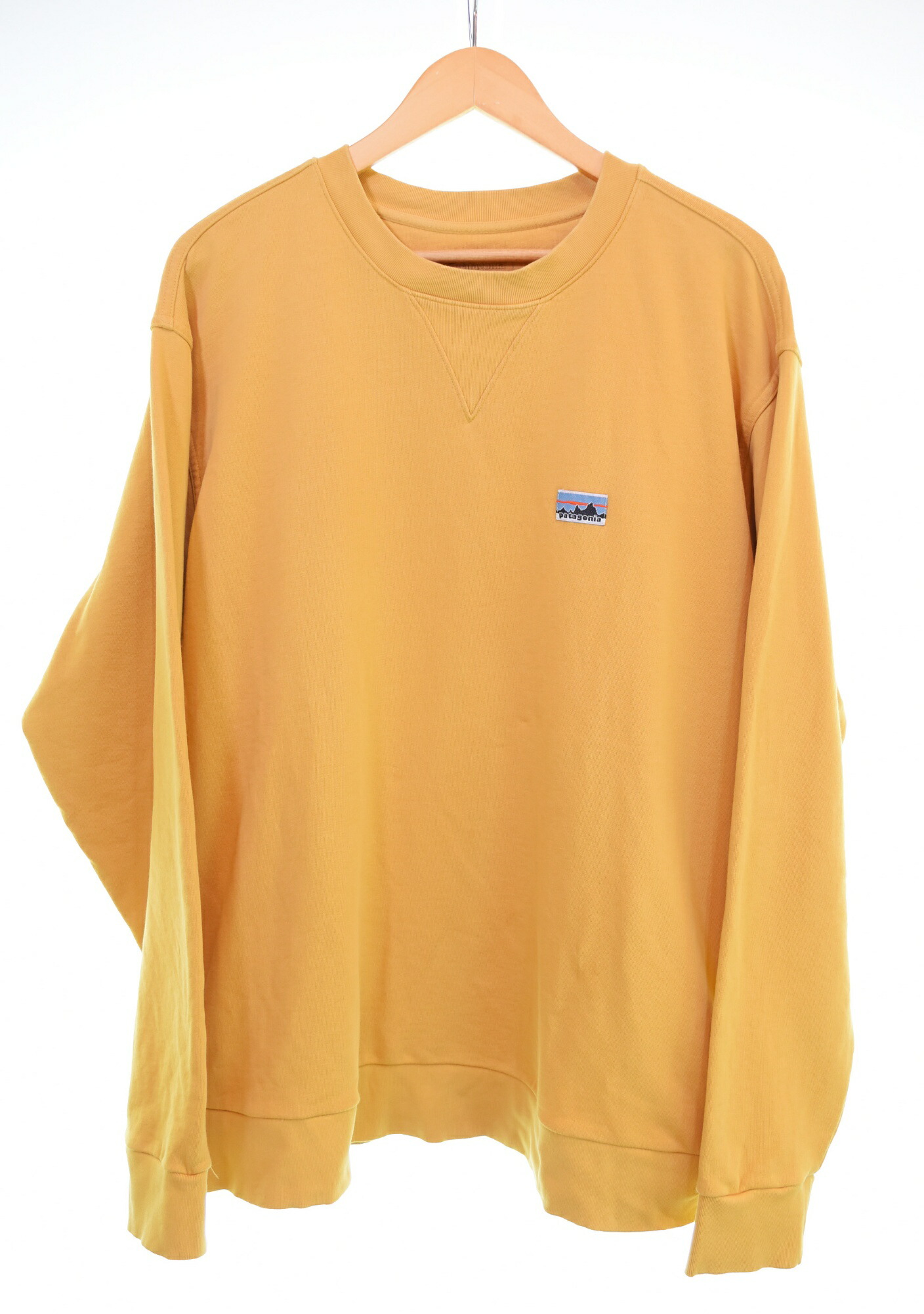 【中古】パタゴニア PATAGONIA  DAILY CREWNECK SWEATSHIRTデイリー 労働者の一団のど頚 トレーナー 22765 流汗 黄色 LL大きさ 103MT-3374