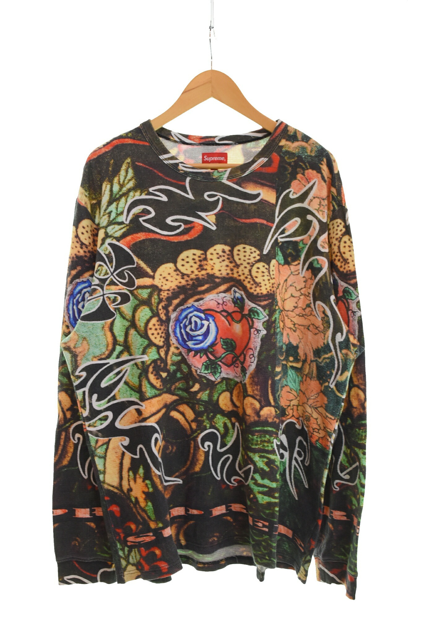 楽天市場】新品 23SS SUPREME Patchwork Jacquard L/S Top マルチ XL