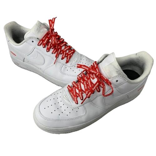 【中古】ナイキ NIKE × SUPREME NIKE AIR FORCE 1 LOW SP CU9225-100 メンズ靴 スニーカー 白いこと 29.5糎大きさ 201-shoes1543