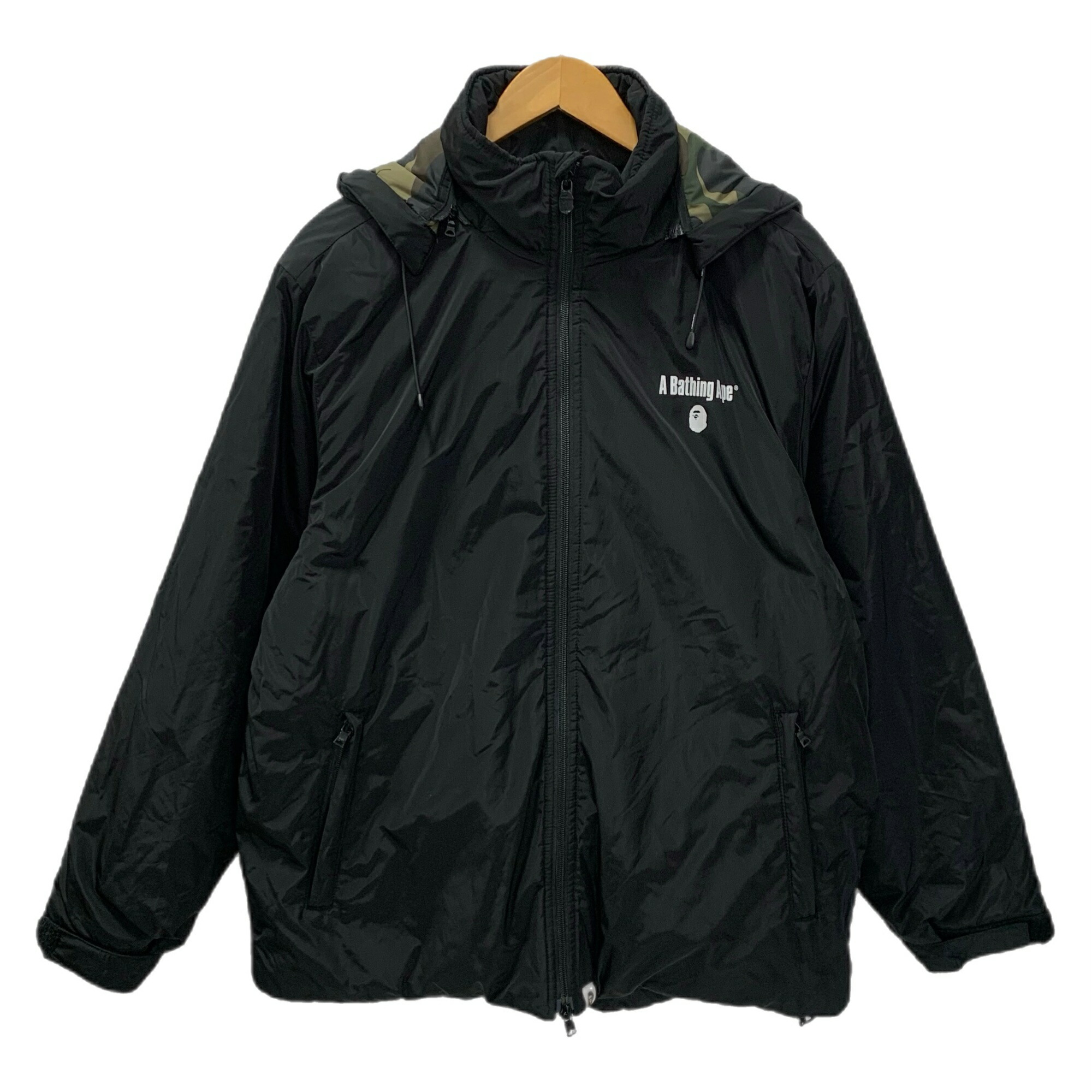 楽天市場】15AW A BATHING APE BLACK Leather MA-1 黒金 XL ア