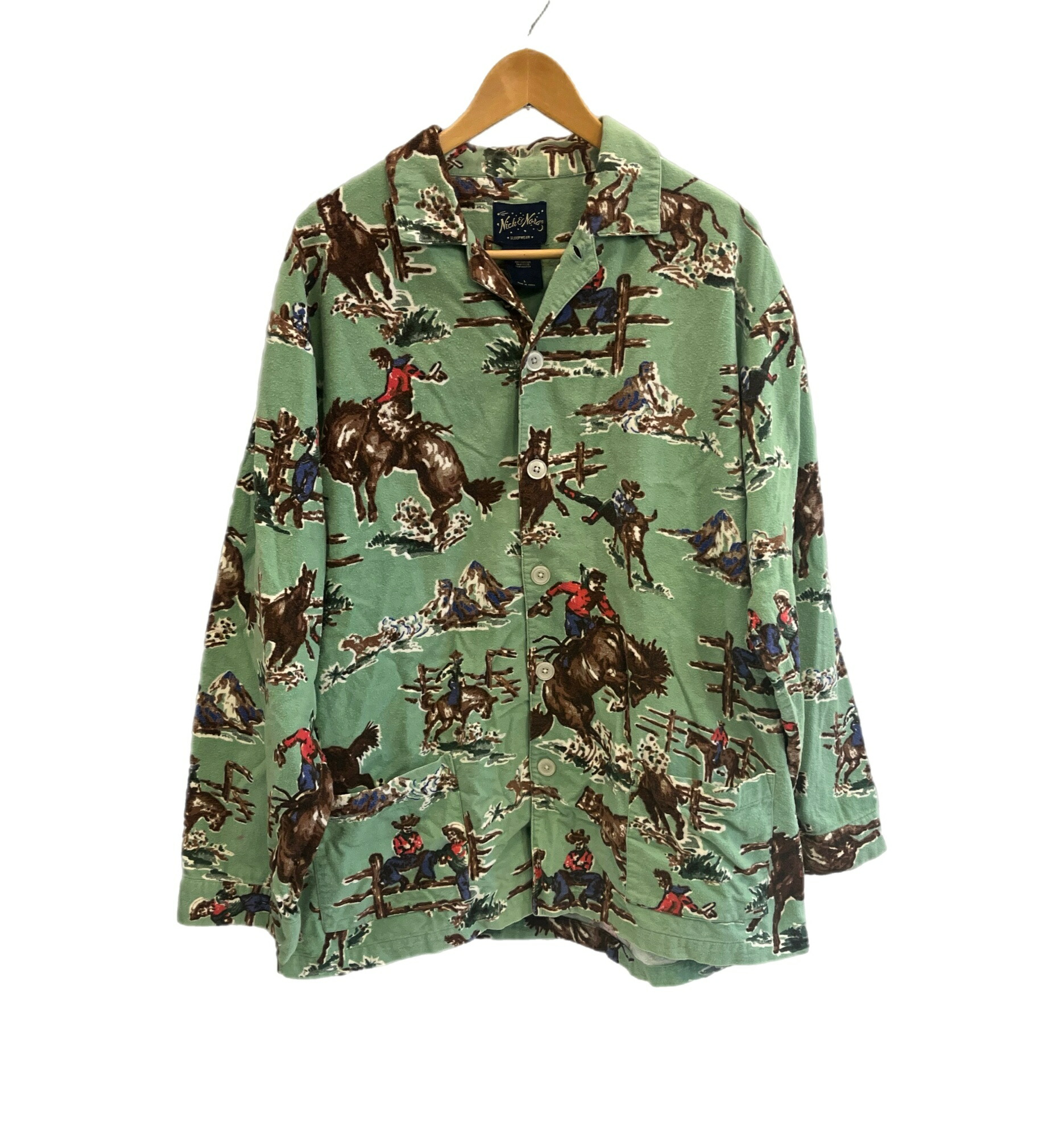 楽天市場】00s ニック＆ノラ NICK＆NORA 雲柄 開襟 半袖 パジャマ