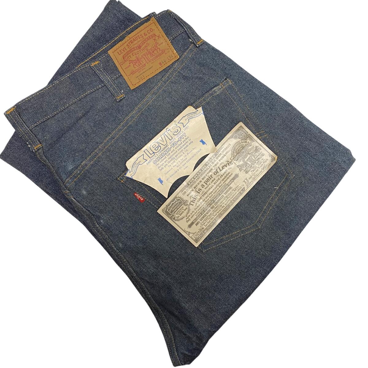 【中古】リーヴァイズジーンズ Levi\u0027s 70\u0027s 501 66前期 Dead Stock フラッシャー付き添い人 ジーンズ 青碧 W44 L34大きさ 201MB-1217 VB