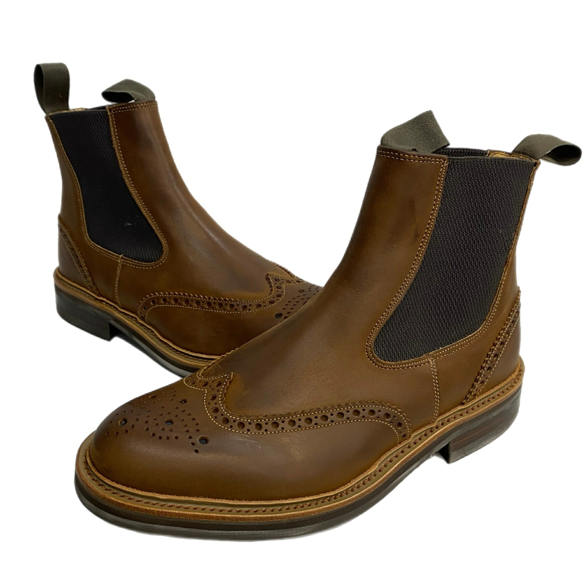 【中古】ロバート・エドワード・リーガル REGAL メンズ靴 ブーツ 片方ゴア 赤銅色 7大きさ 201-shoes1599
