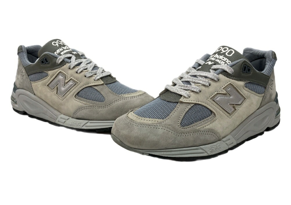 【中古】 ニューバランス new balance 21年製 &times; WTAPS ダブルタップス M990 ローカット スニーカー ランニング ABZORBソール シューズ 灰 M990WT2 メンズ靴 スニーカー グレー 27cm 104S-1116｜ドンドンサガール