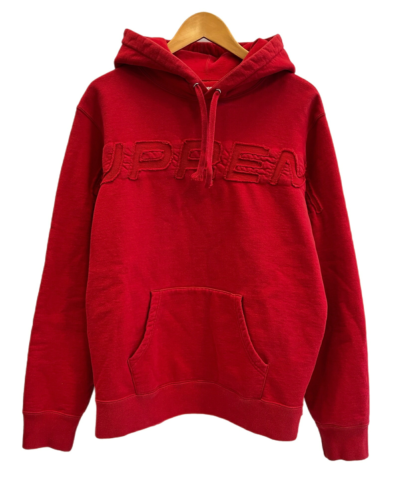 【中古】シュプリーム SUPREME Set In Logo Hooded Sweatshirt セット イン ロゴ フーデット スウェットシャツ パーカー フーディ 赤 パーカ レッド Mサイズ 101MT-5591|ドンドンサガール