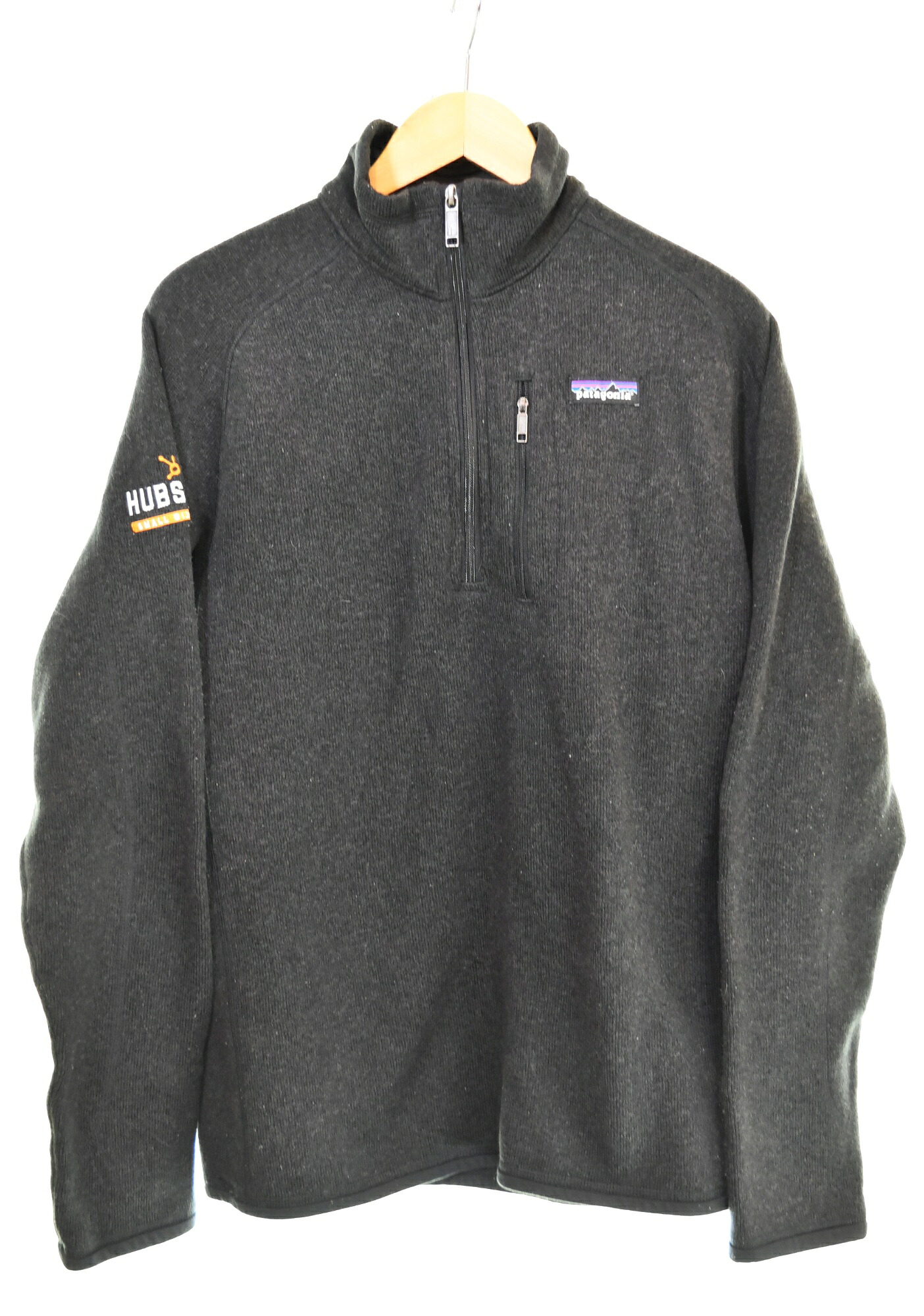 【中古】パタゴニア PATAGONIA  1/4ジップ もっと良い スウェーター ハーフジップ フリースジャケット 25522 上衣 黒いこと M大きさ 103MT-3696