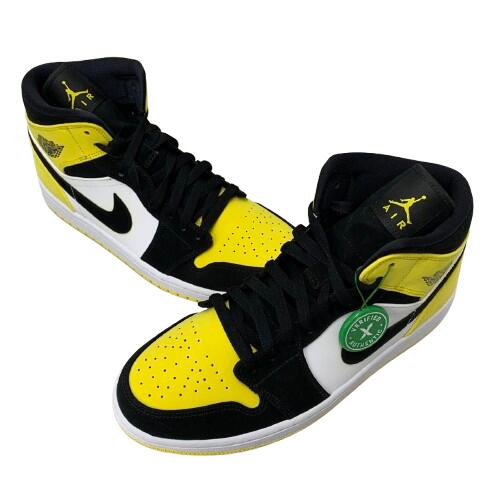 【中古】ナイキ NIKE AIR JORDAN 1 MID SE 852542-071 メンズ靴 スニーカー 黄色 28.0糎大きさ 201-shoes1623