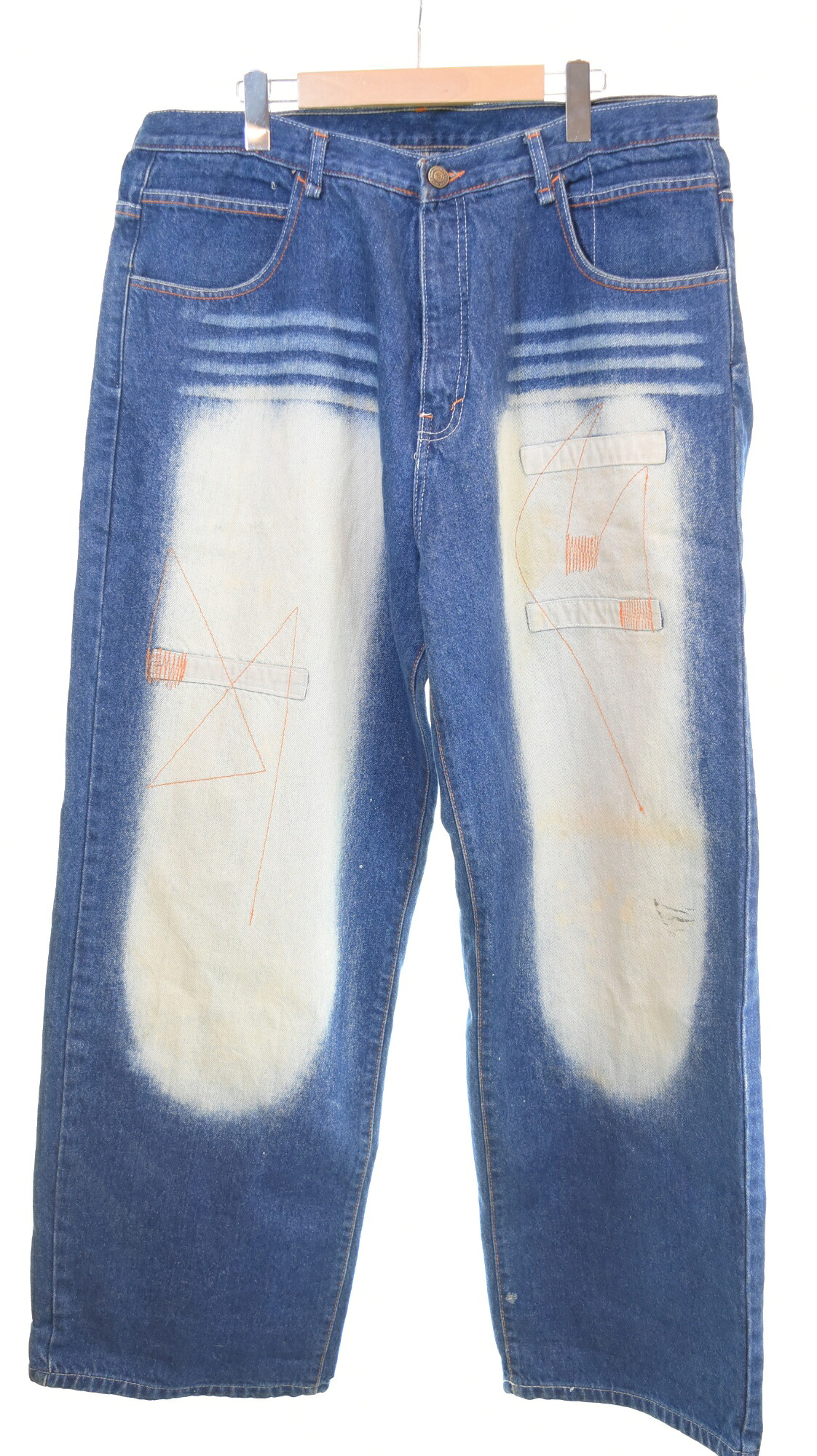 【中古】ロカウェア ROCA WEAR 90年代 グラデーション デニムパンツ ワイド 40 デニム ブルー 40 103MB-753