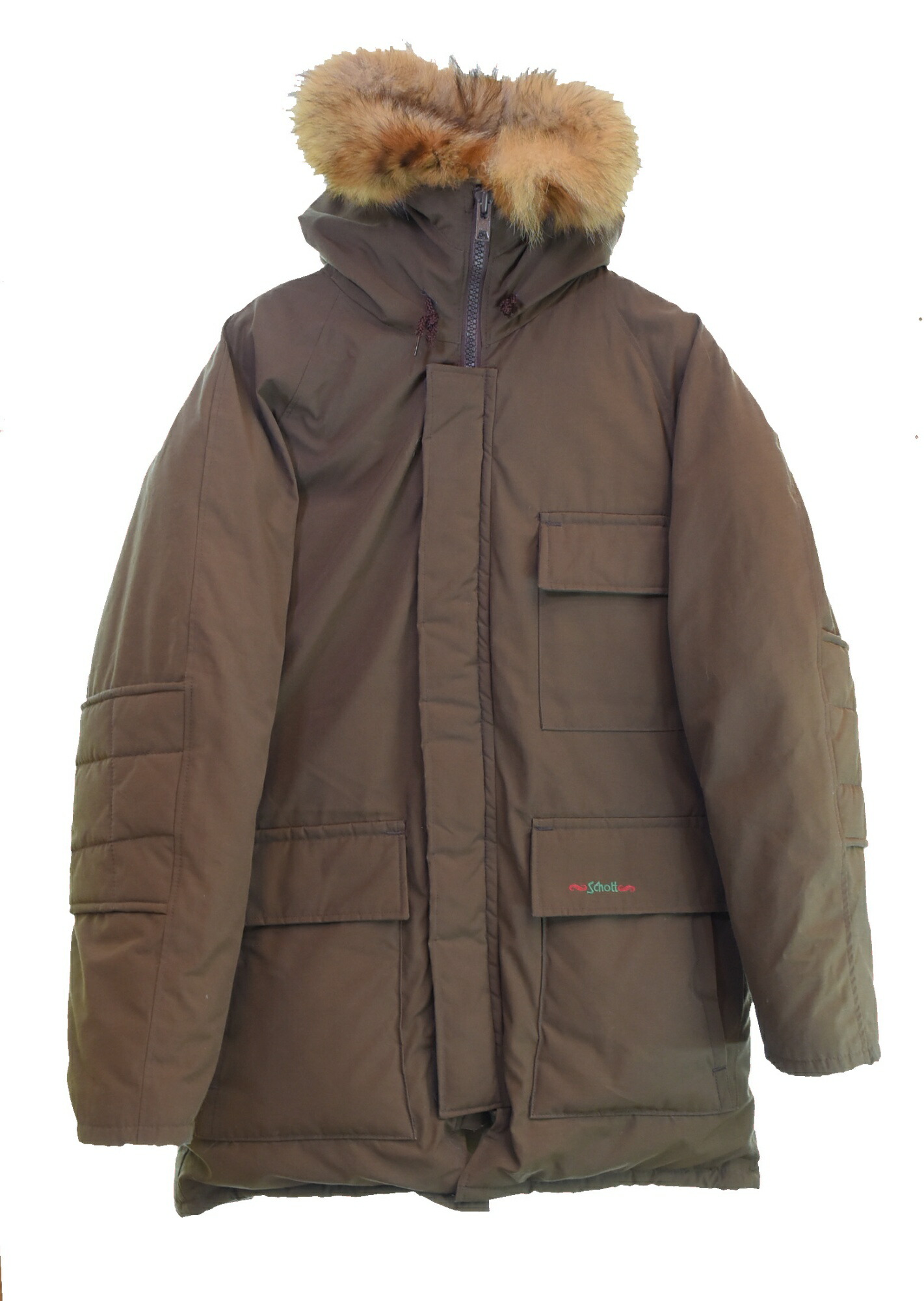 【中古】打つこと SCHOTT 90\u0027s GOOSE DOWN JACKET Made インチ USA 90\u0027s グースダウンジャケット USA製 上衣 赤銅色 M大きさ 103MT-3793