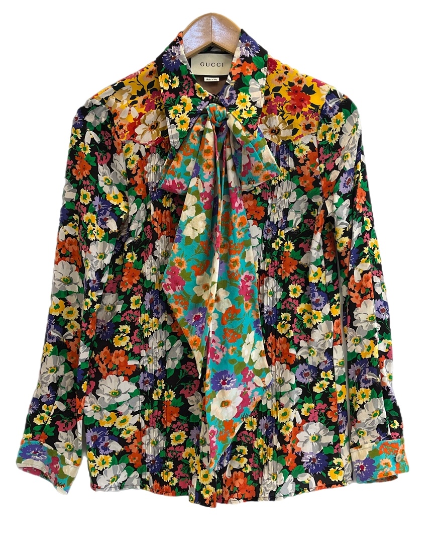 楽天市場】【グッチ】Gucci 18SS スプリング ブーケ シルク シャツ
