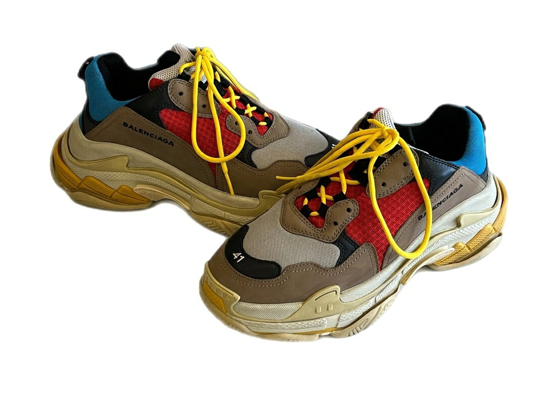 【中古】バレンシアガ BALENCIAGA TRIPRE S トリプルS ローカットスニーカー ダッドスニーカー 483513 メンズ靴 スニーカー マルチ色合い 27糎 101sh-2501
