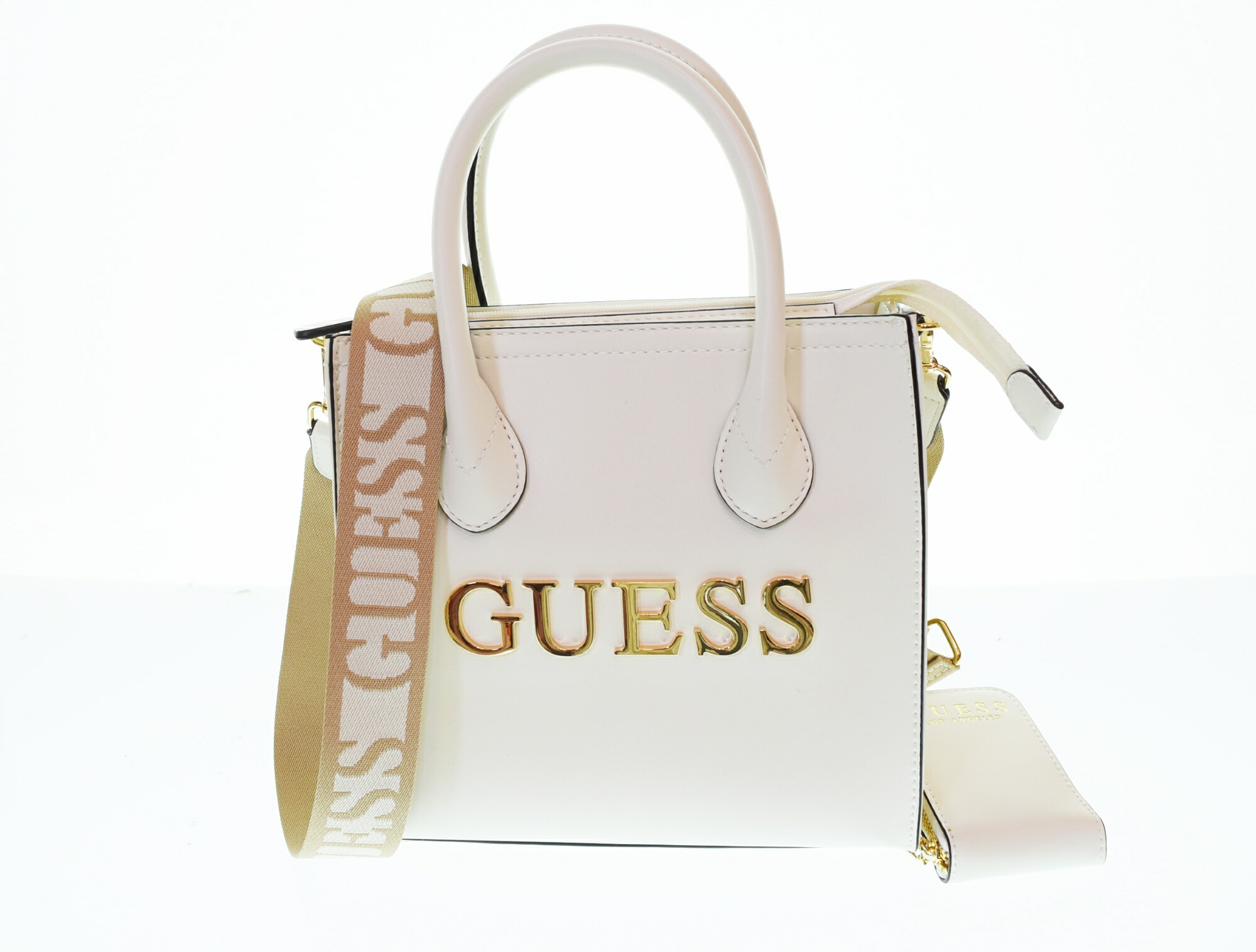 【中古】ゲス GUESS )BEACON Falls Small Tote 御徒面子 トートバッグ ベージュ  御徒面子 レディース御徒面子 ショルダーバッグ・飛脚屋御徒面子 ベージュ 103B-203