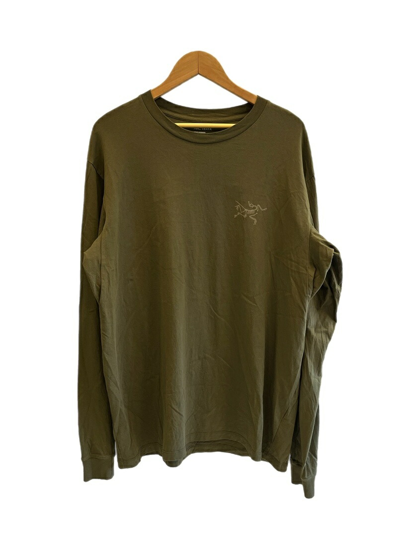【中古】アークテリクス ARC\u0027TERYX Kragg SL Cotton LS クラッグ SL 綿織物 ロング捩り Supima Cotton X000009536 ロンT カーキ L大きさ 101MT-5787