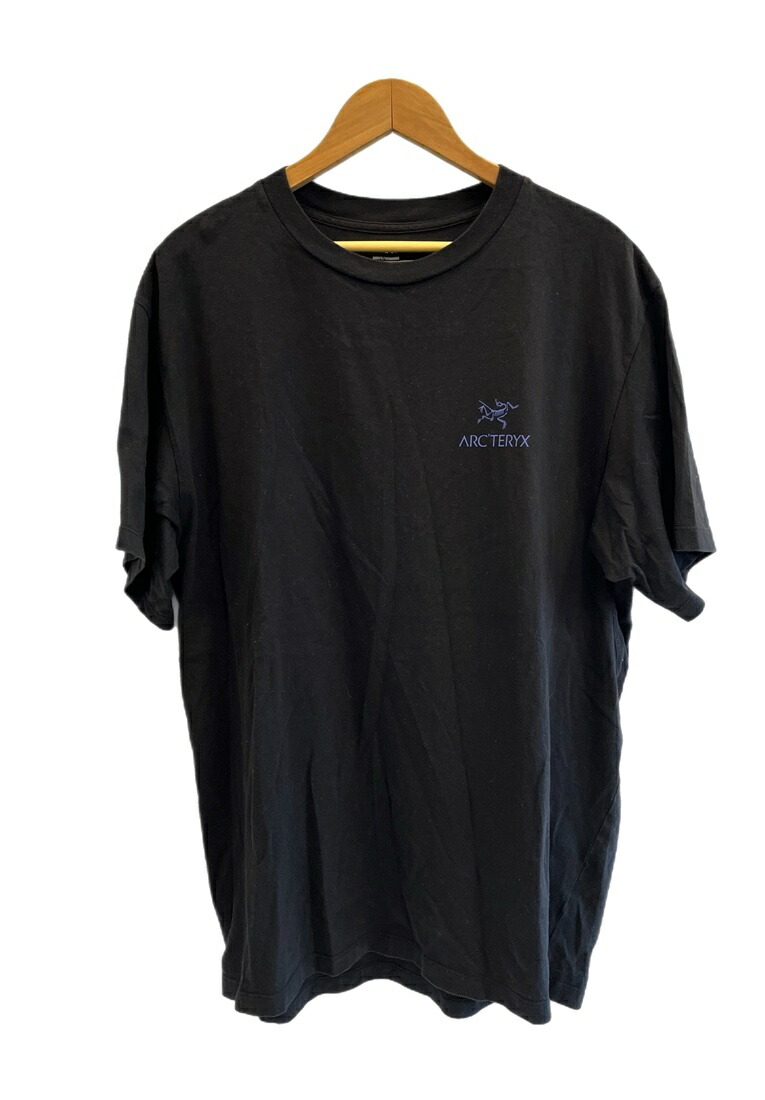 【中古】アークテリクス ARC\u0027TERYX KRAGG SL BIRD WORD SS BLK/ELEC クラッグ SL 綿織物 小鳥 言葉 遊撃手捩り うしろ側刷り上げる 黒 X000009535 プルオーバー 黒いこと L大きさ 101MT-5790