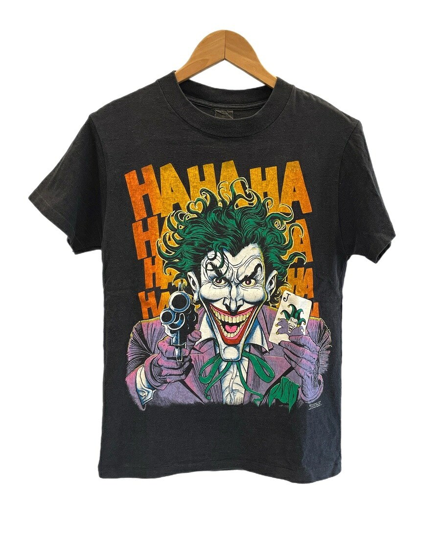 【中古】ヴィンテージ vintage 80s 80\u0027s ・・1988 DC COMICS JORKER 滑稽者 バッドマン アメコミ ヴィンテージプルオーバー 黒 プルオーバー 黒いこと 101MT-5792