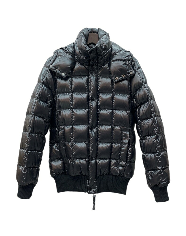 【中古】 エイケイエム AKM × DUVETICA デュベティカ Down Jacket ダウン ジャケット ダブルジップ y2k アウター 黒 ジャケット 無地 ブラック Lサイズ 104MT-2721|ドンドンサガール
