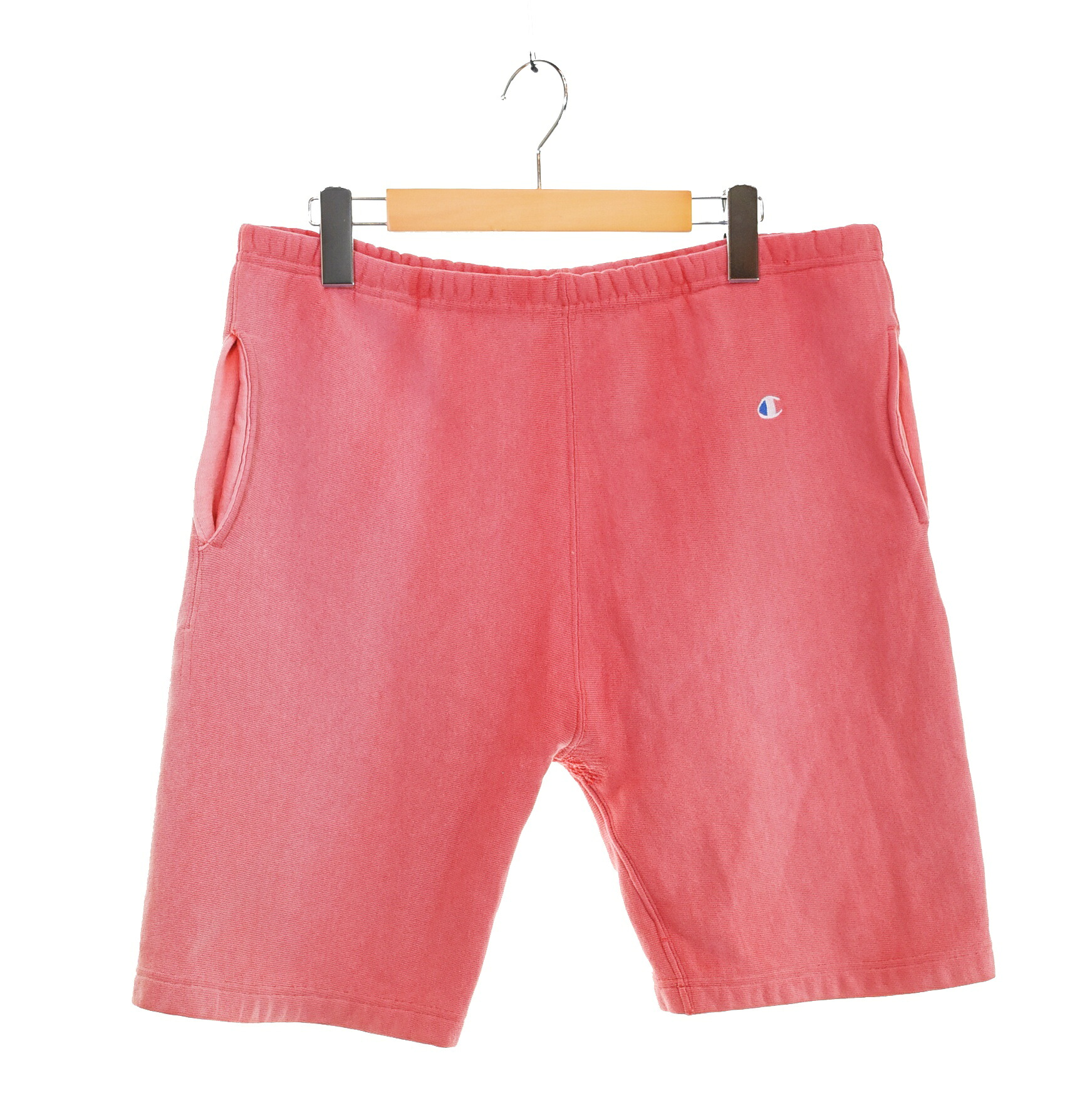 【中古】はやりっ子 Champion 80s REVERSE WEAVE トリコタグ サンフェードピンク 80\u0027s リバースウィーブ 二分の一ズボン下 赤いこと L大きさ 103MB-826